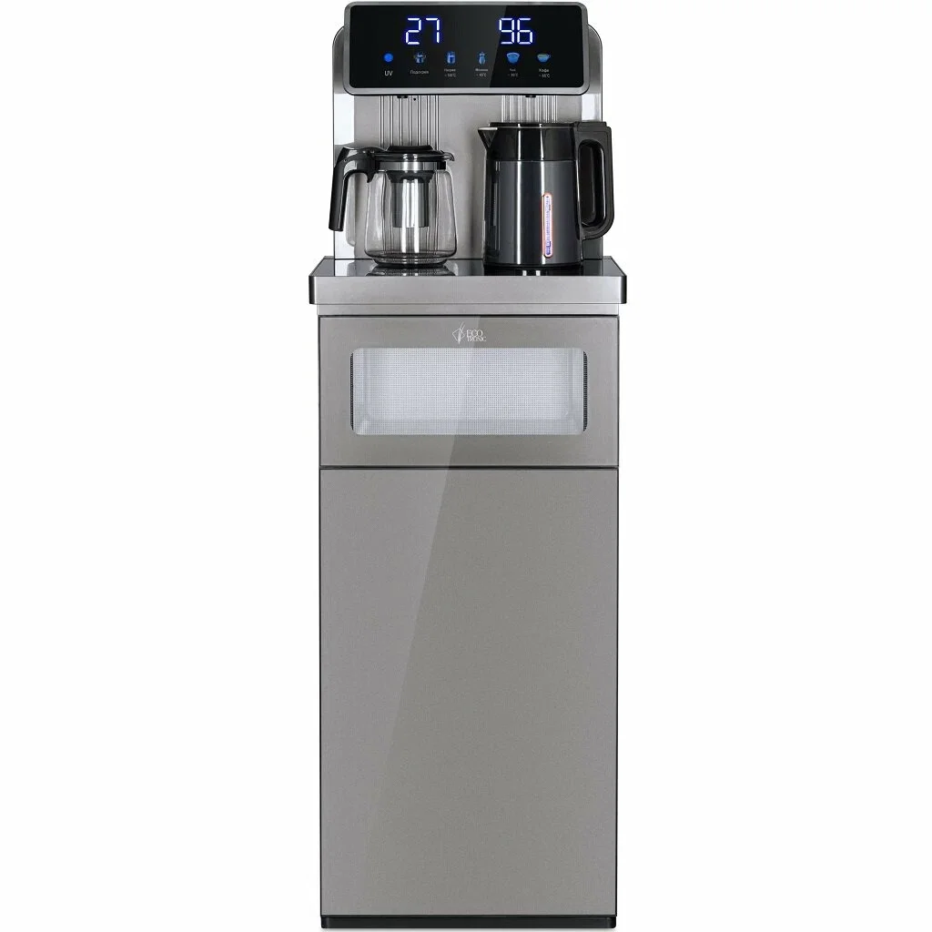 Кулер для воды Ecotronic TB30-LNR UV dark grey, с чайным столиком, напольный (ETK12695)