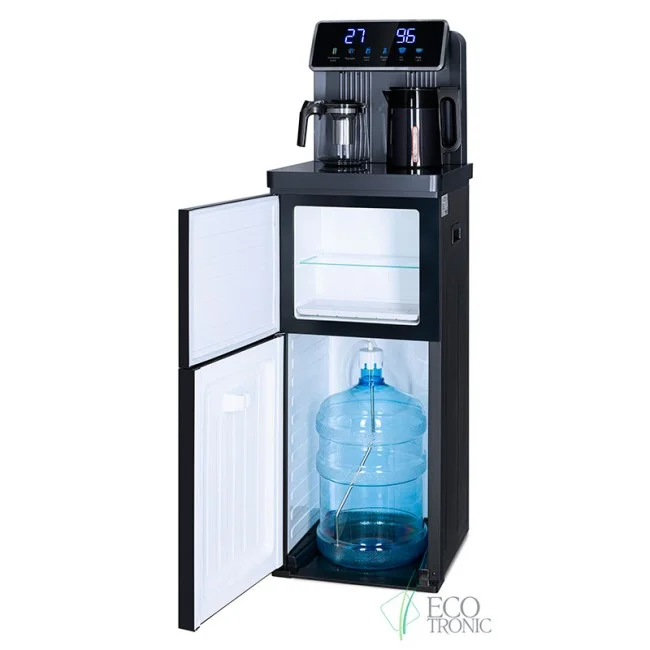 Кулер для воды Ecotronic TB35-LFR dark grey, с чайным столиком, с холодильником, напольный (ETK12698)