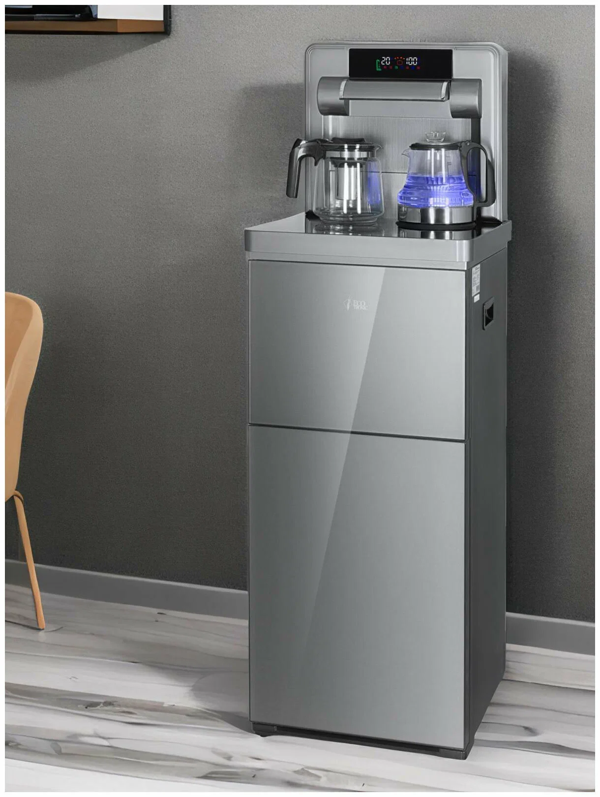 Кулер для воды Ecotronic TB50-LNA grey, напольный, с чайным столиком (ETK12724)