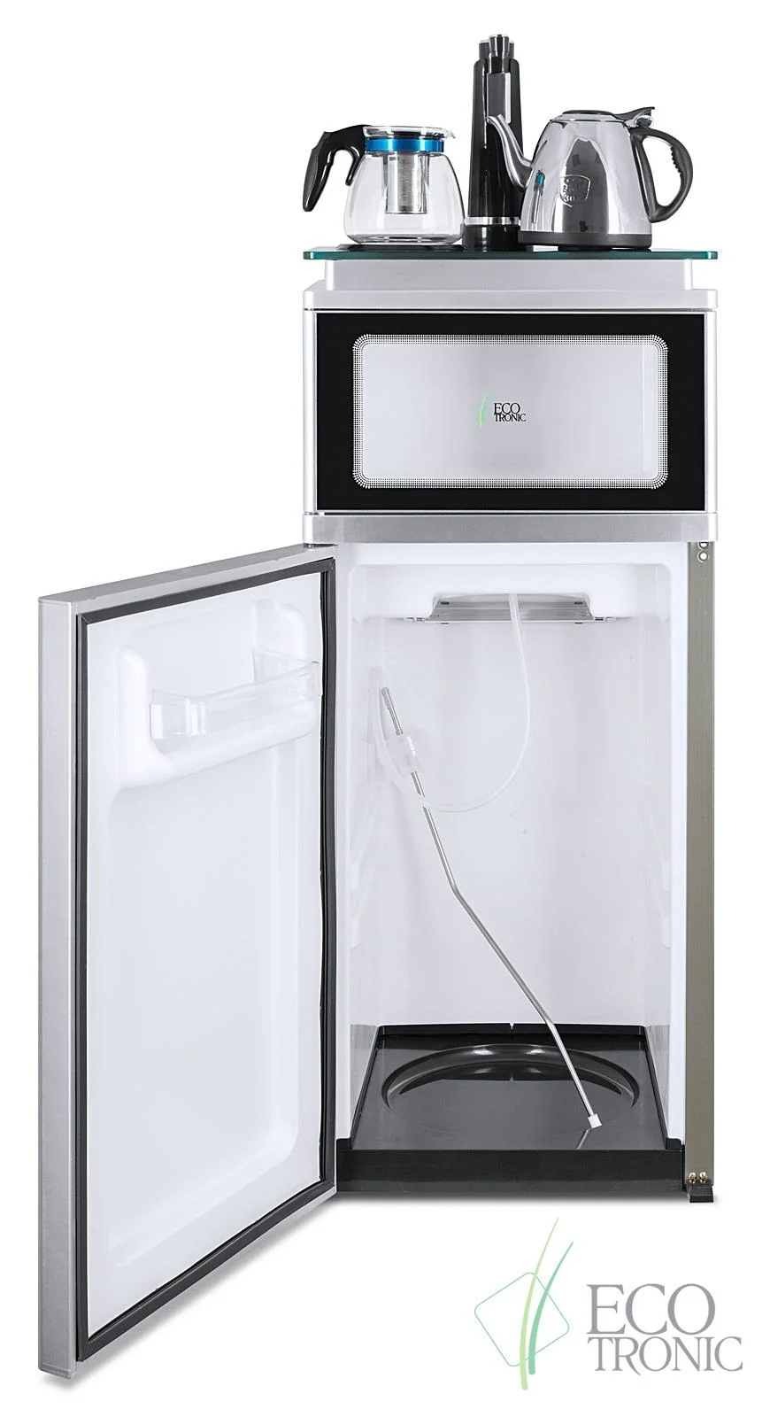 Кулер для воды Ecotronic с чайным столиком TB3-LE UV выкатной полкой и лампой UV