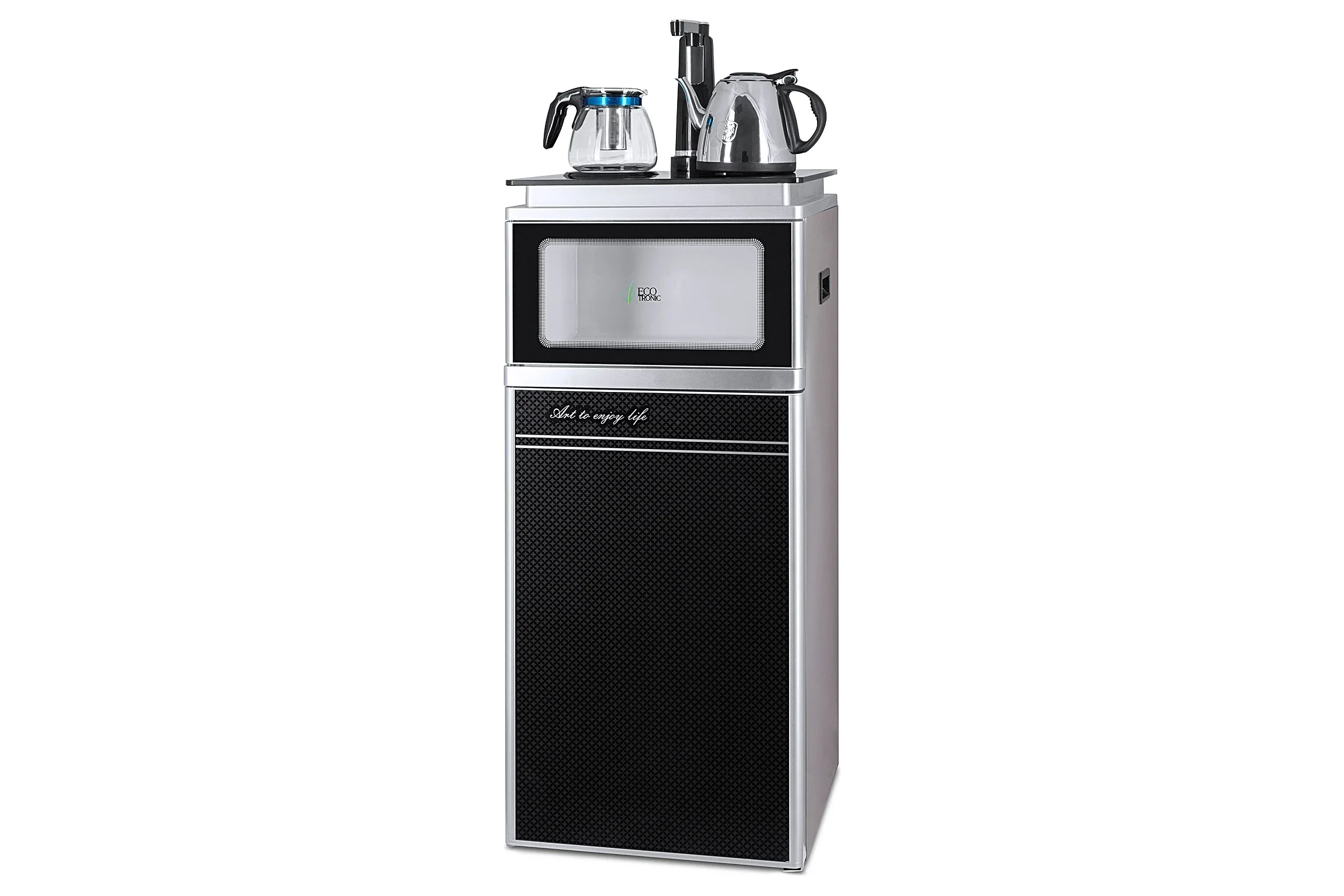 Кулер для воды Ecotronic с чайным столиком TB3-LE UV выкатной полкой и лампой UV