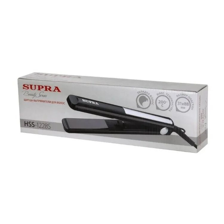 Плойка SUPRA HSS-1228S  до 200 градусов, керамика 40 Вт 5.5x32x9.5