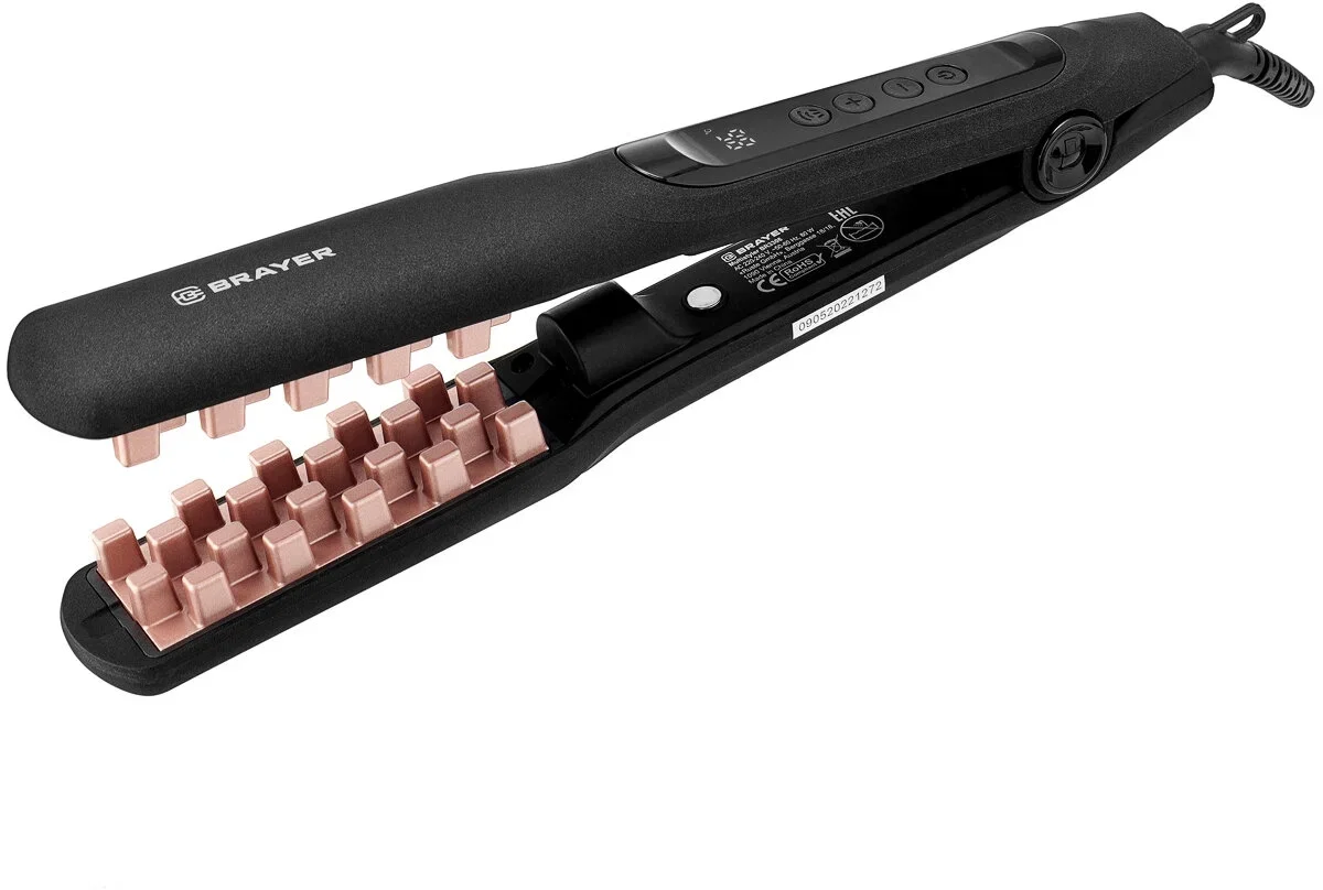 Стайлер BRAYER BR3306 ( гофре, PTC Heating, t. 80-230, автоотключ., шнур 1,8 м)