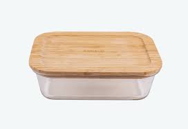 Arc. Контейнер из боросиликатного стекла с бамбуковой крышкой BAMBOO TOUCH 1040мл