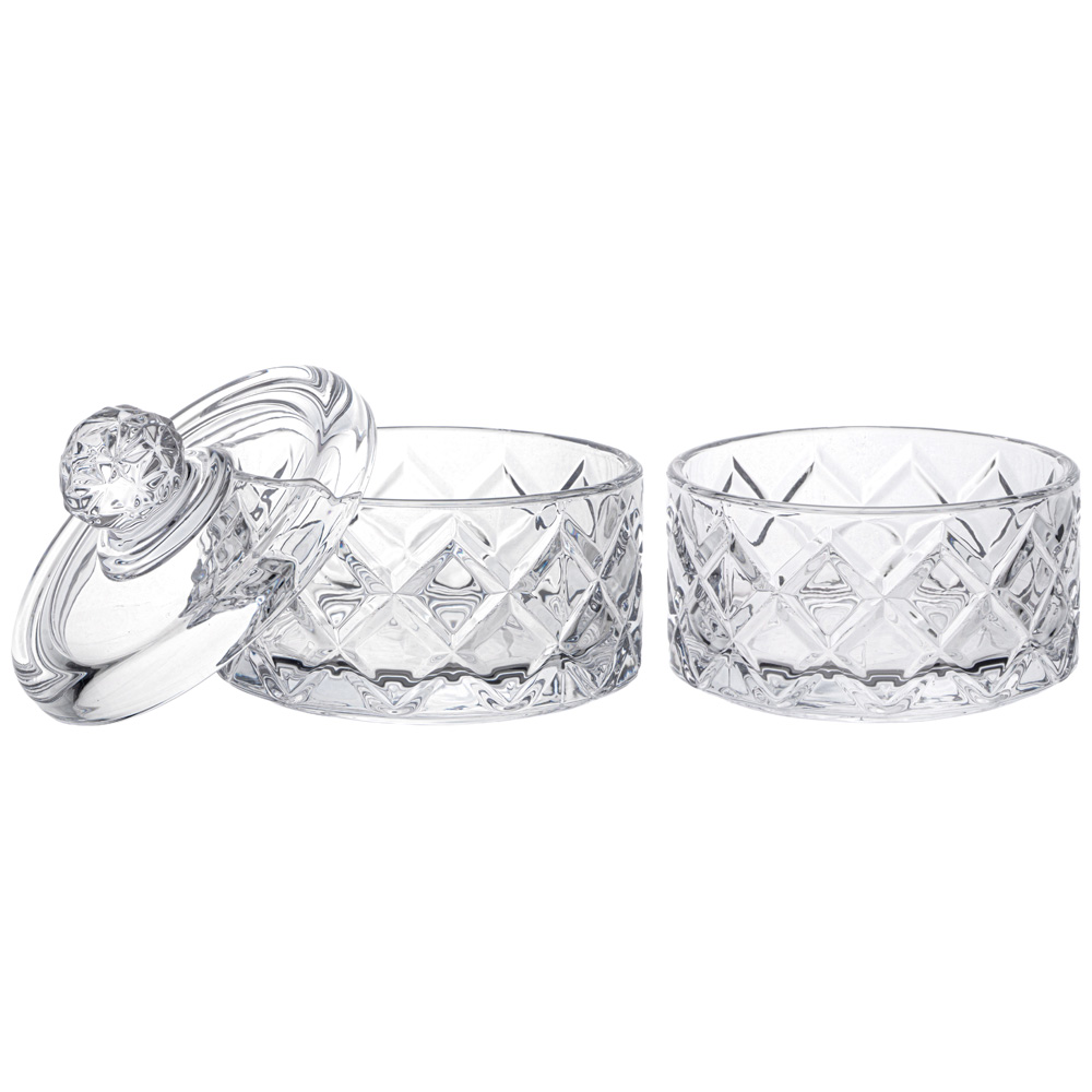 ARTI-M ЕМКОСТЬ ДЛЯ ХРАНЕНИЯ LEFARD С КРЫШКОЙ 2 ЯРУСА "DIAMANT" 10,5*15 СМ
