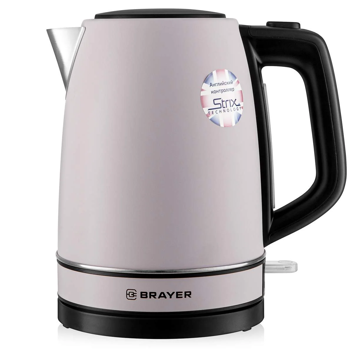 Чайник электрический BRAYER, 2200 Вт, 1,7 л, стальн.корп, VNQ by STRIX, автоотключ