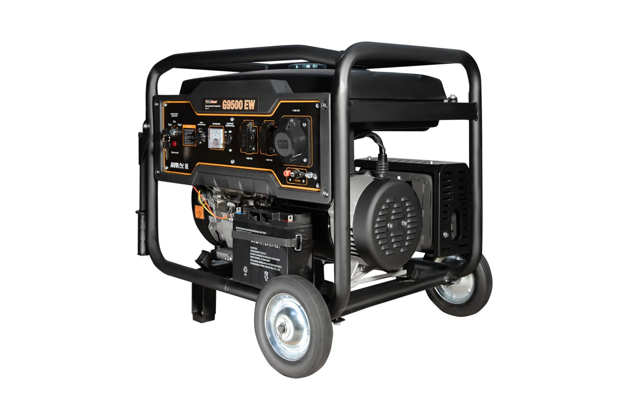 Генератор бензиновый FoxWeld Expert G9500 EW в компл. с блоком автоматики, 7.8/8.3кВт, медь, руч/эл