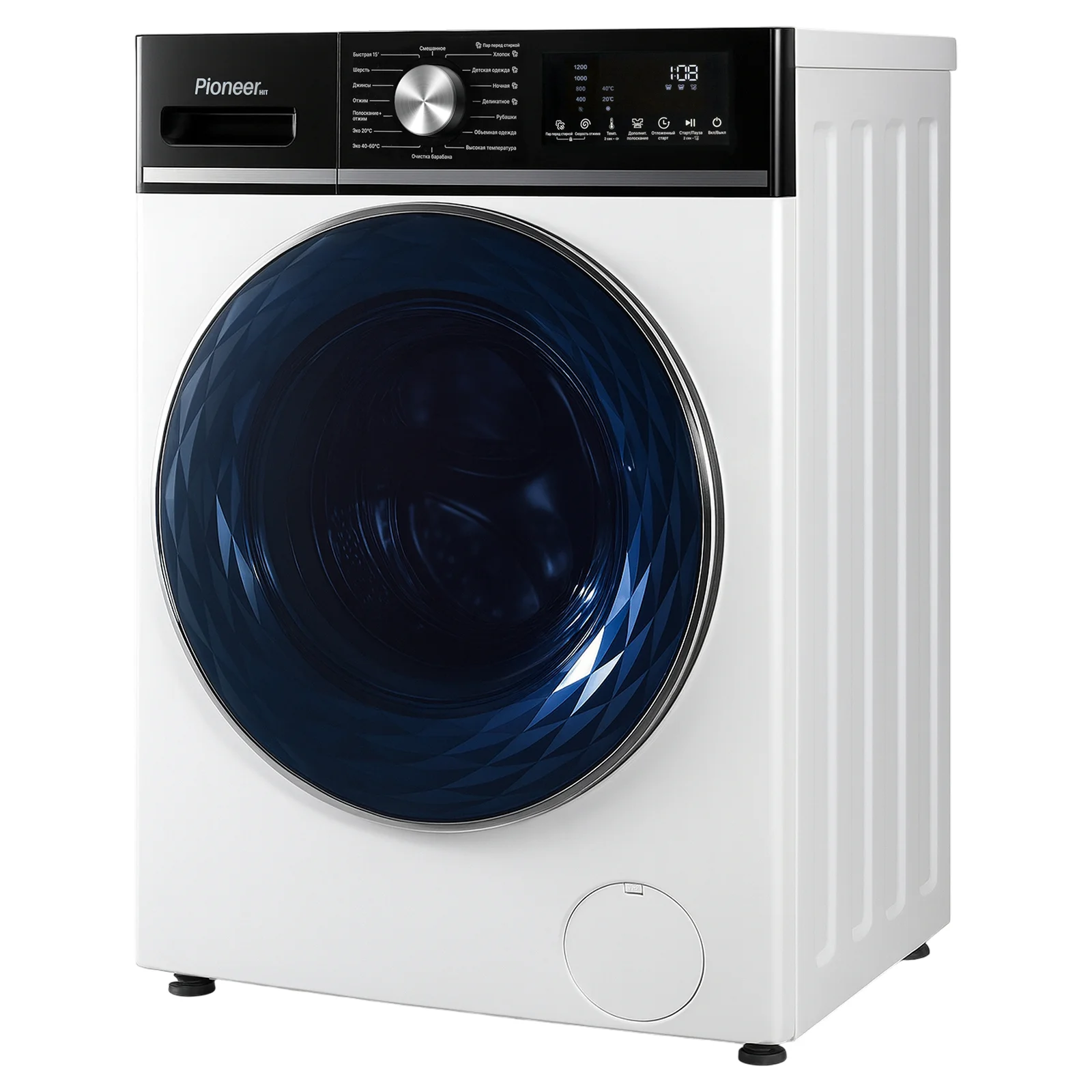 Стиральная машина Pioneer  WM-120702W_WH, белый, 7кг, 1200об/мин, 16 программ, LED