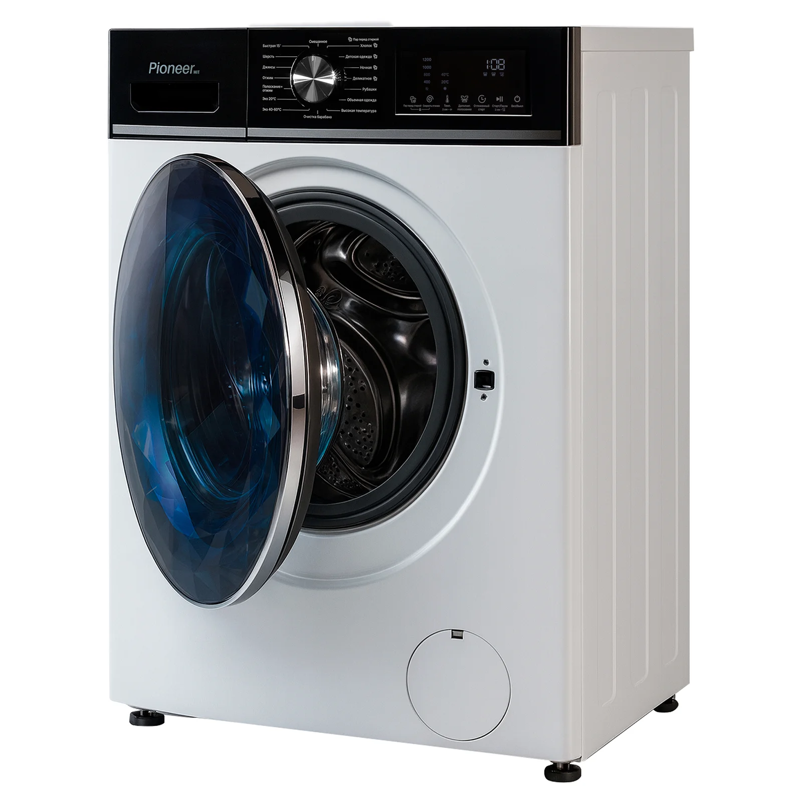 Стиральная машина Pioneer  WM-120702W_WH, белый, 7кг, 1200об/мин, 16 программ, LED