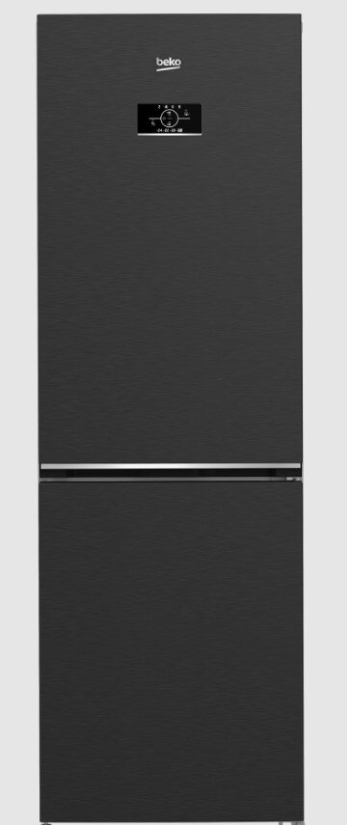 Холодильник двух кам нижн мороз Beko B3RCNK365HXBR 7387010013, темно-серый, 59.5х186х65см, 368л — фото 1