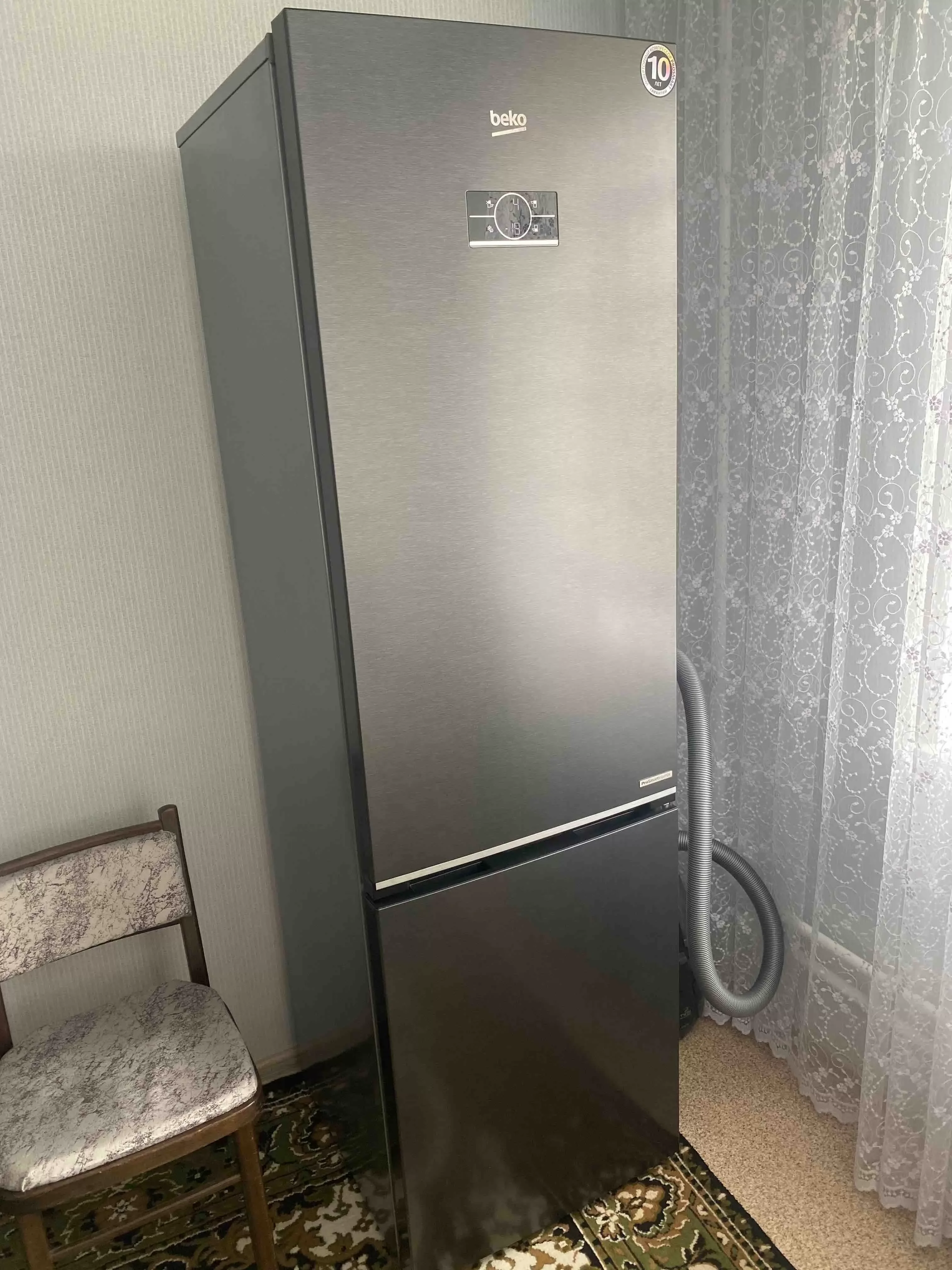 Холодильник двух кам нижн мороз Beko B3RCNK405HDX 7386710014, серебристый, 59.5х201х65см, 403л