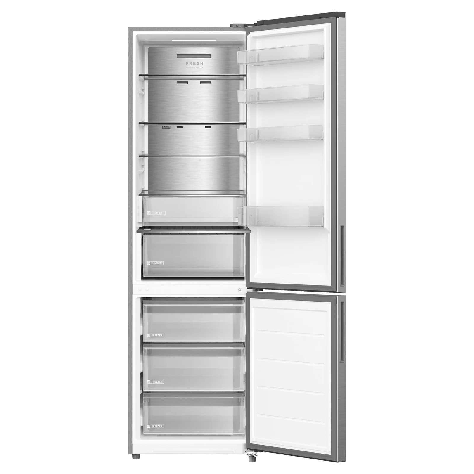 Холодильник двух кам нижн мороз Pioneer NRF-20100_WH, белый, 402л, 59,5x66x201см, 130Вт, завод Midea