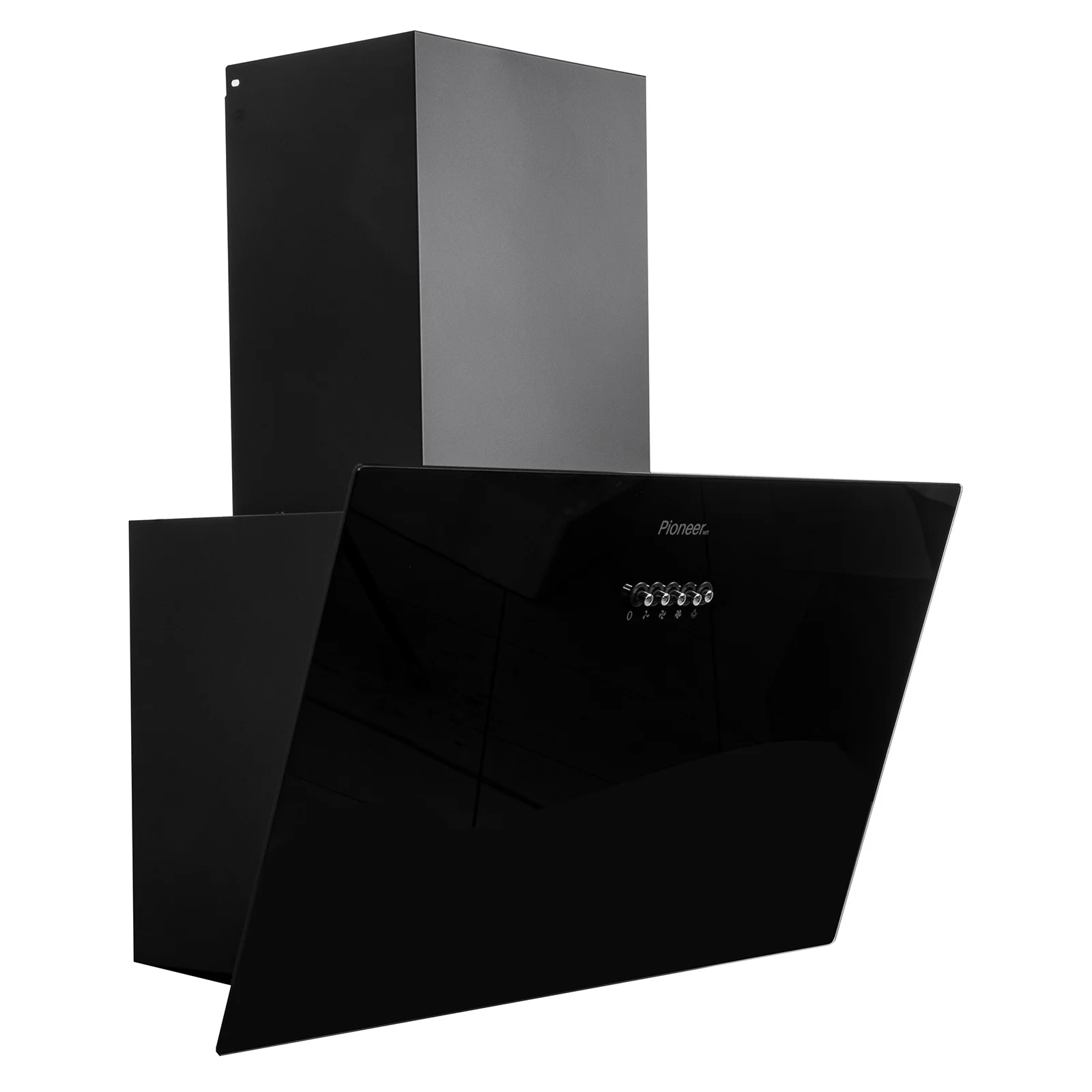 Вытяжка Pioneer HOB-6000IN_BL, 550м³/ч, 145Вт, 3 скорости 2 фильтра, + уголный, черный
