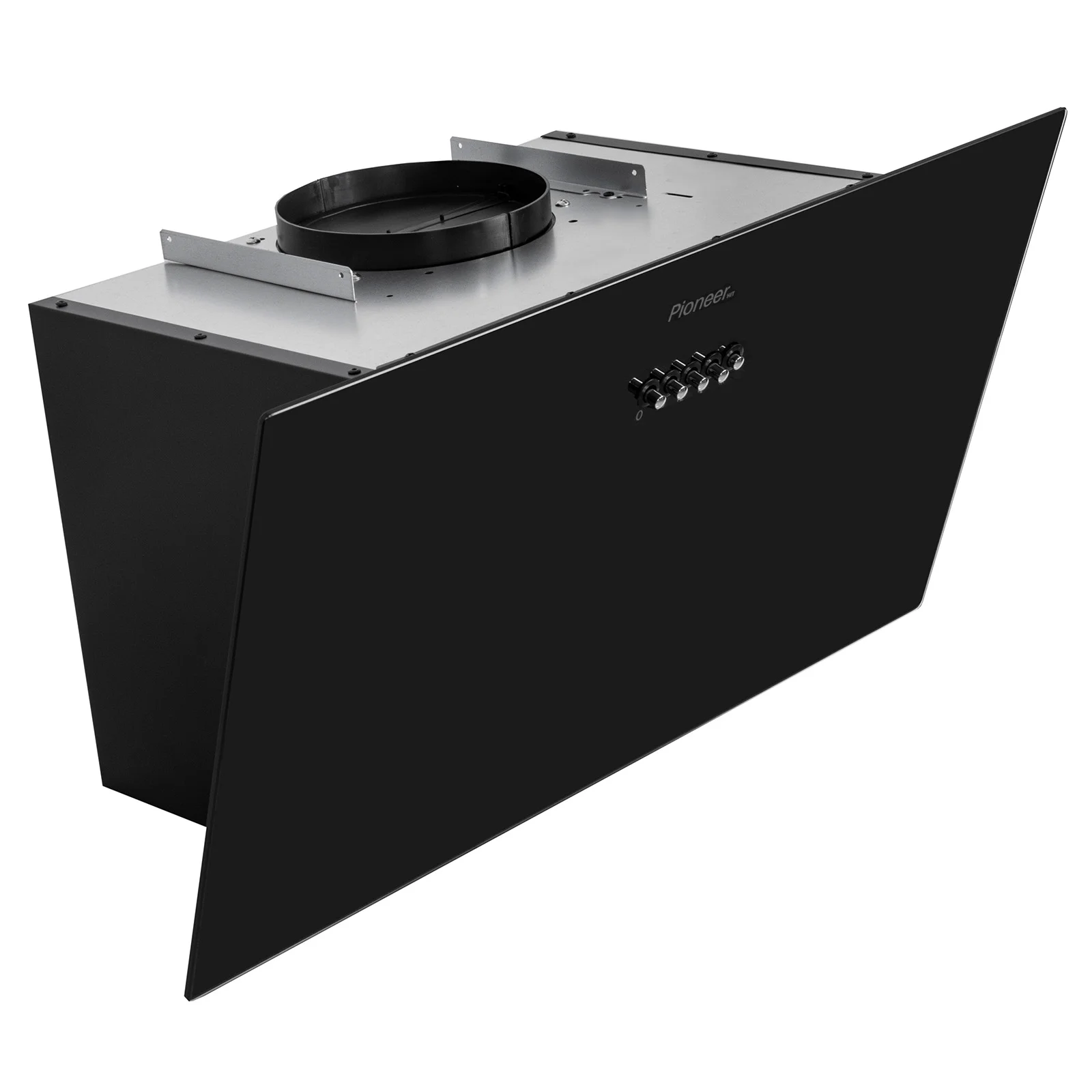 Вытяжка Pioneer HOB-6000IN_BL, 550м³/ч, 145Вт, 3 скорости 2 фильтра, + уголный, черный
