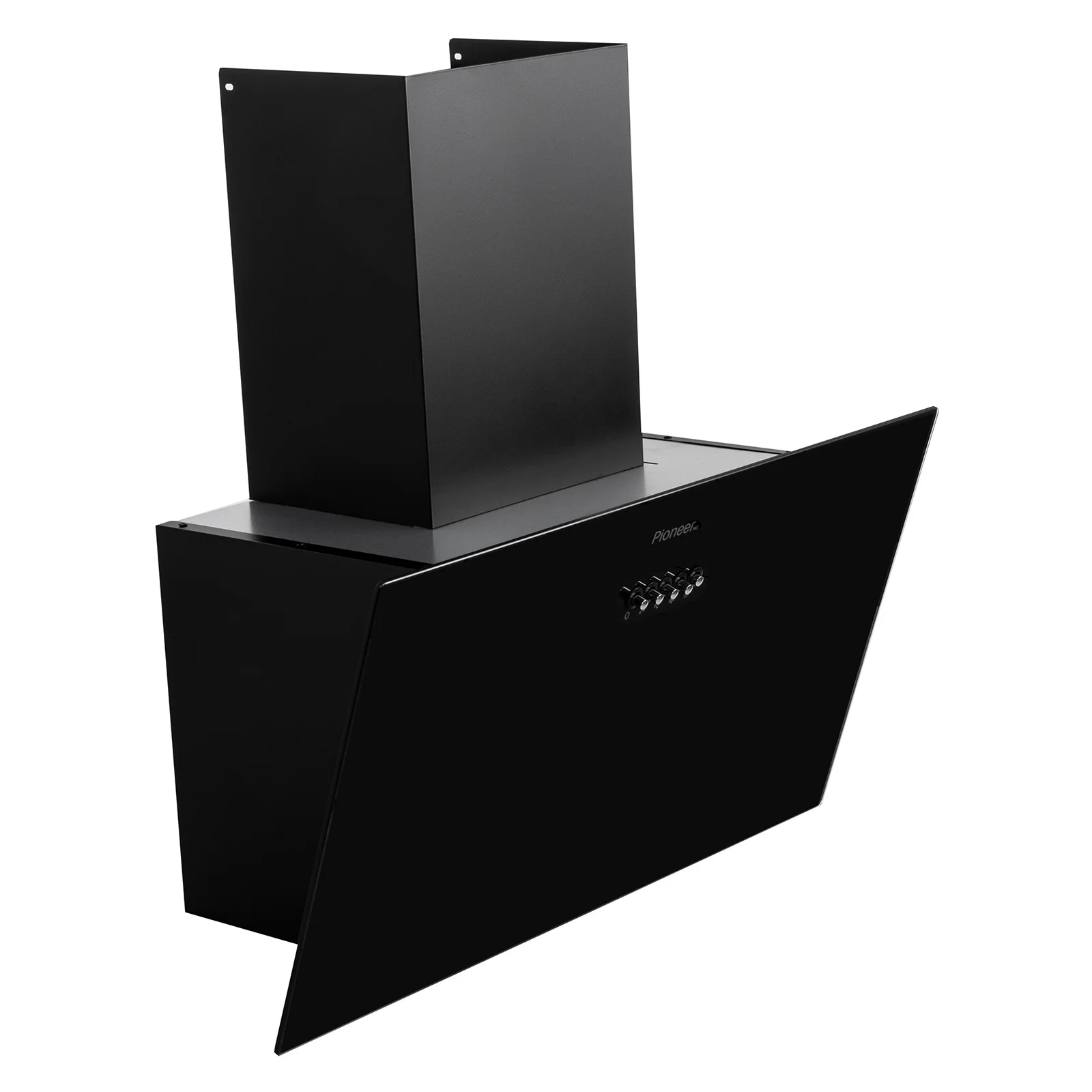 Вытяжка Pioneer HOB-6001TS_BL, 350м³/ч, 65Вт, 2 скорости 2 фильтра, + уголный, 60см, черный