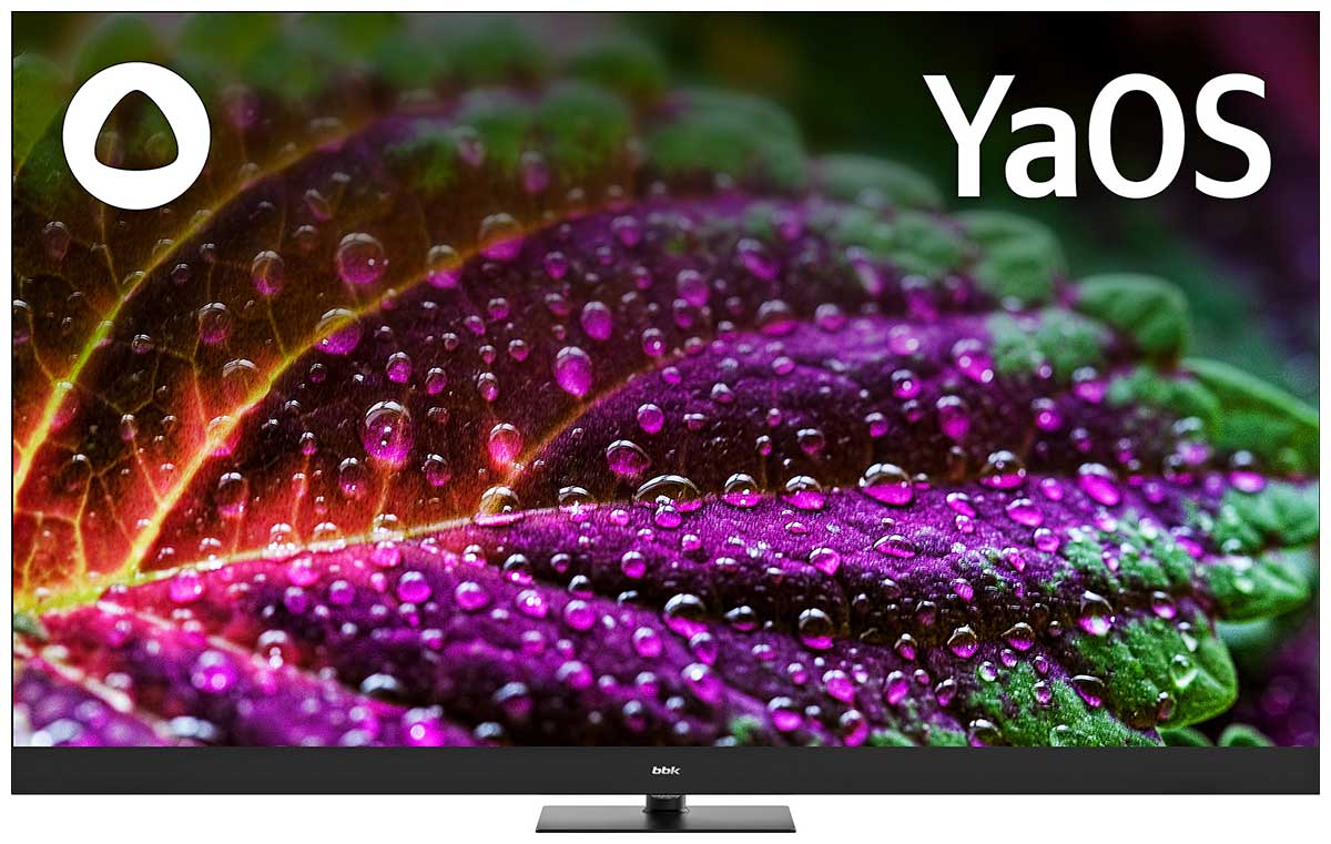 Телевизор QLED 65" BBK 65LED-8259/UTS2C (B) Smart Яндекс.ТВ черный/черный/4K Ultra HD/60Hz/DVB-T2/DV
