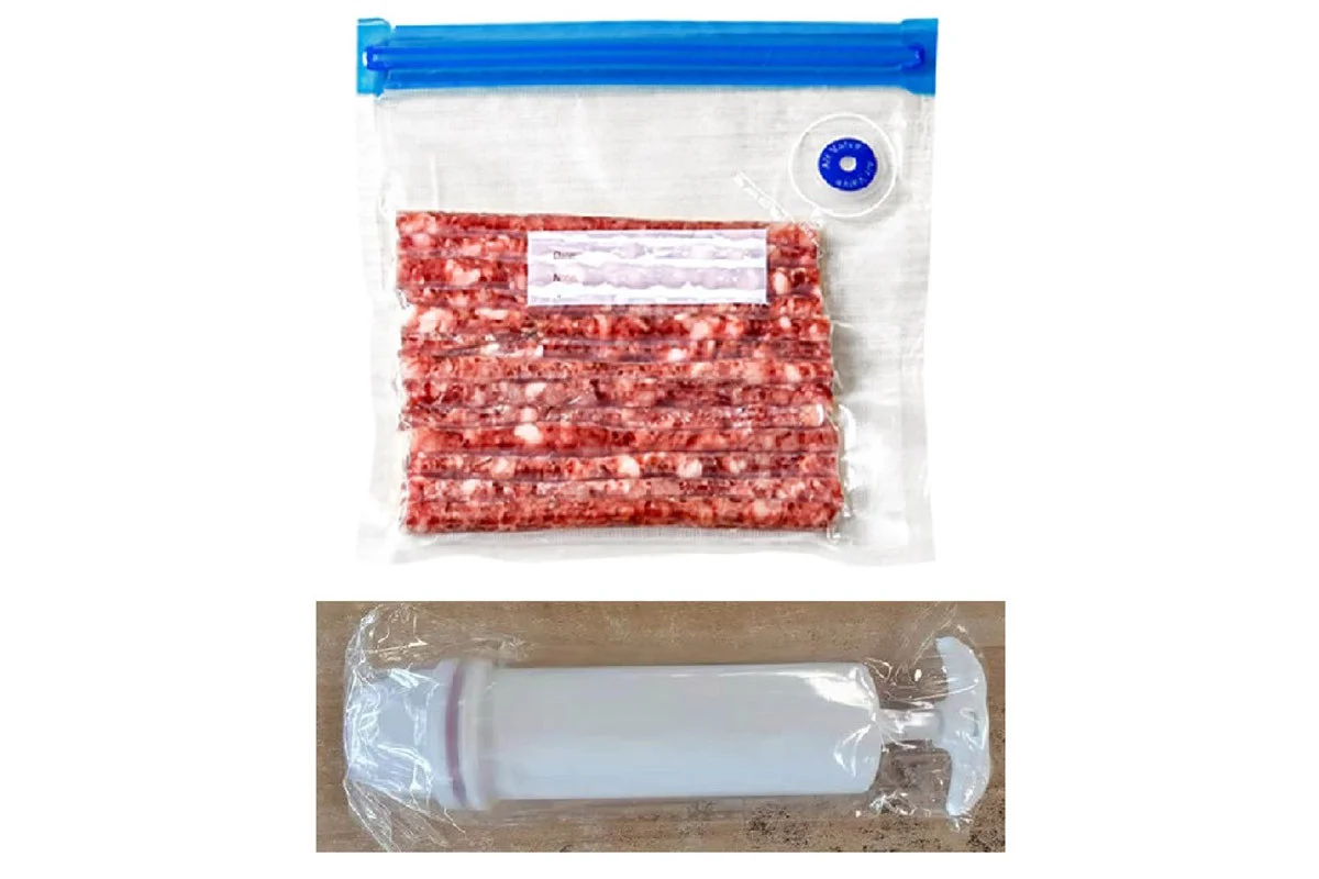 СКР Набор вакуумных пакетов для продуктов, 10 шт, с насосом, VBA