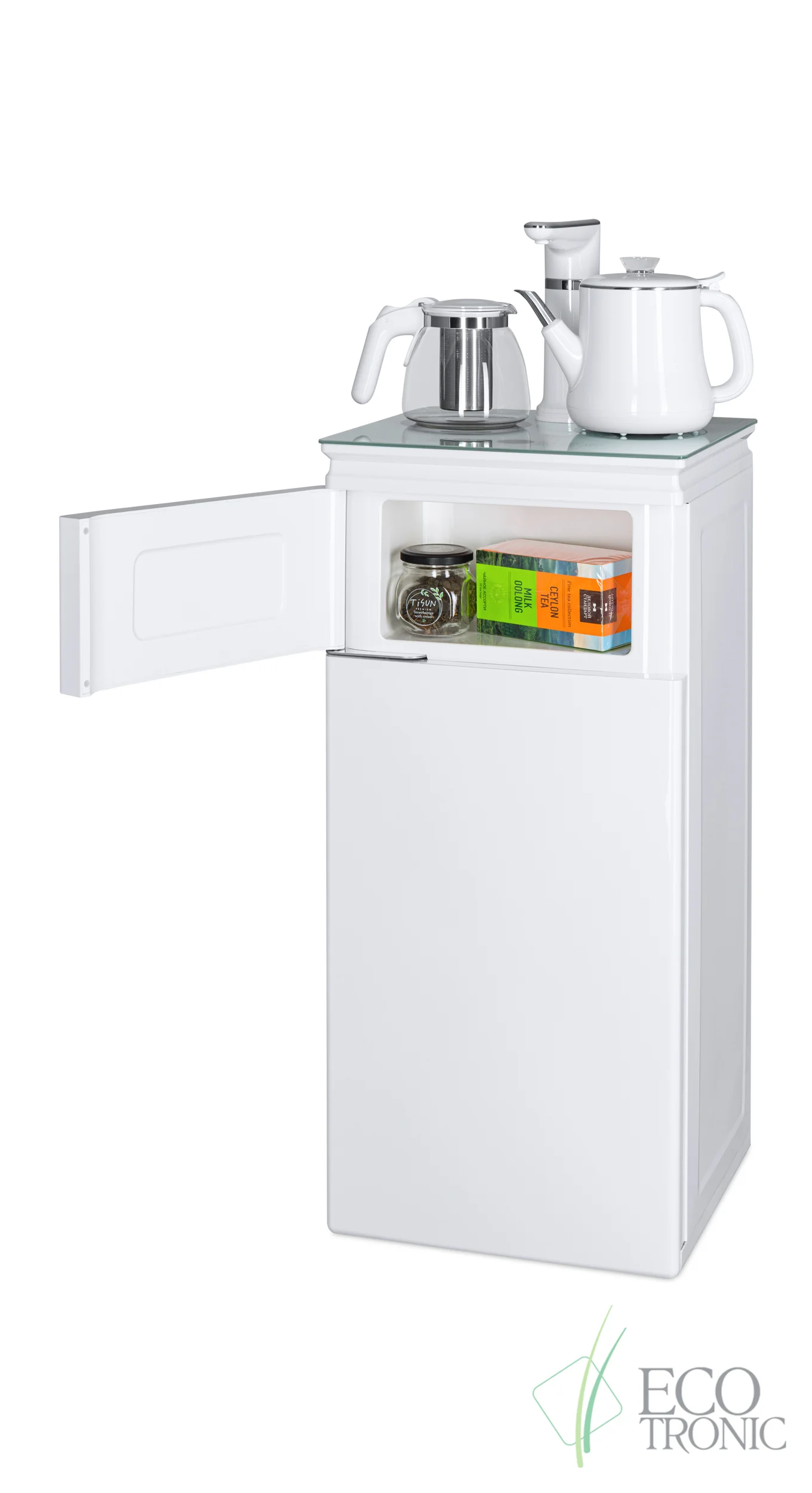 Кулер для воды Ecotronic ТB61-LNA white, напольный, с чайным столиком (ETK12727)