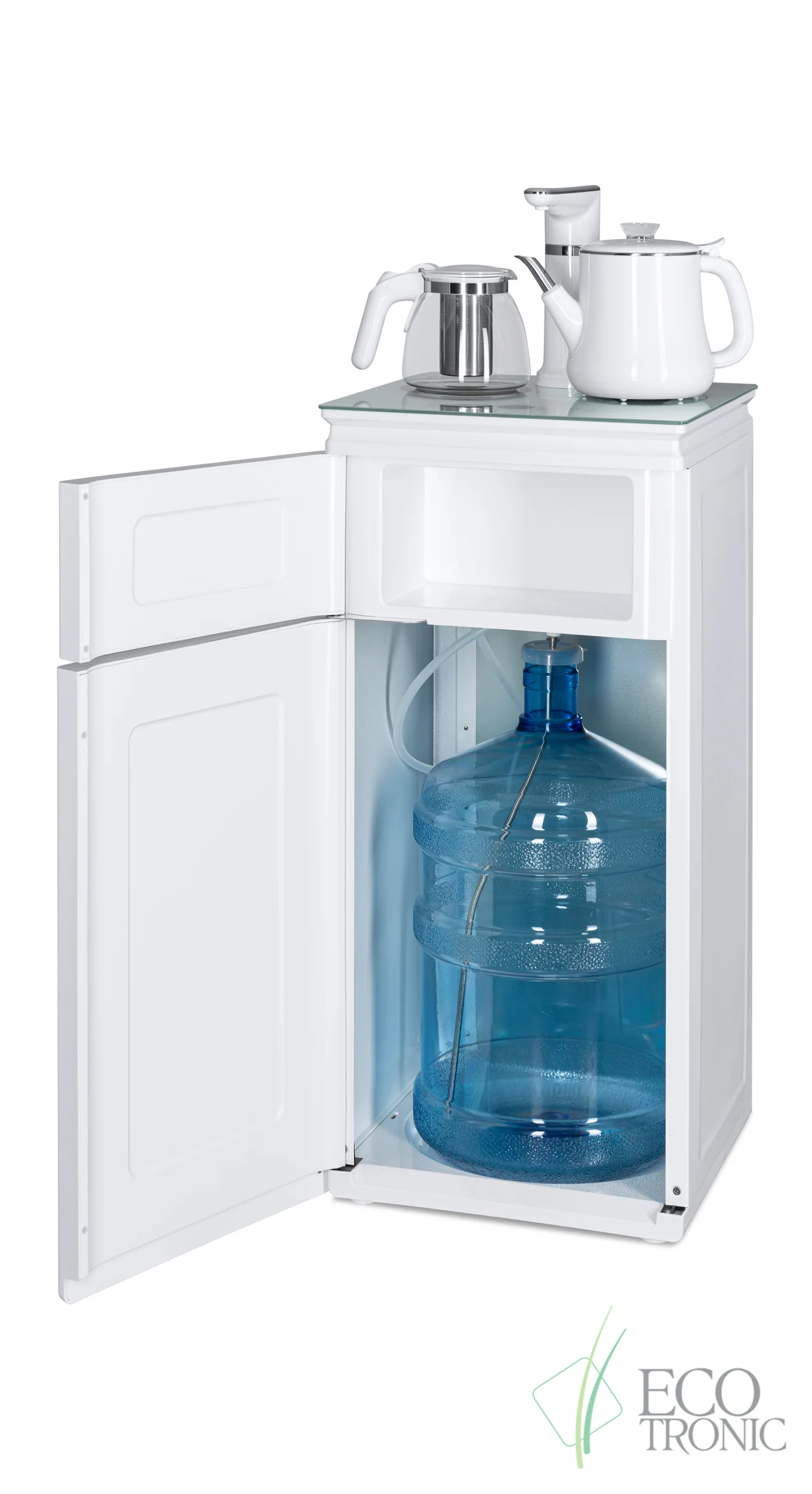 Кулер для воды Ecotronic ТB61-LNA white, напольный, с чайным столиком (ETK12727)