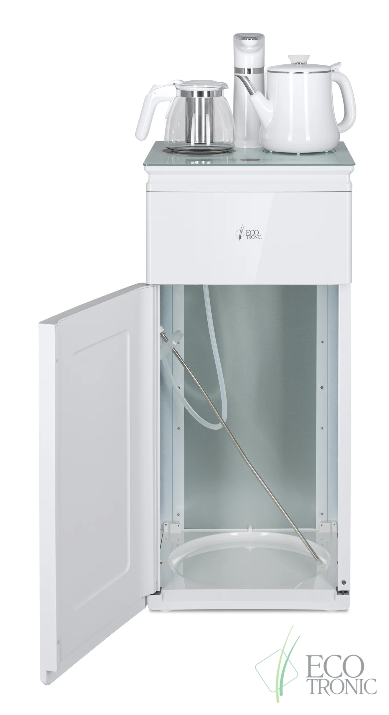 Кулер для воды Ecotronic ТB61-LNA white, напольный, с чайным столиком (ETK12727)