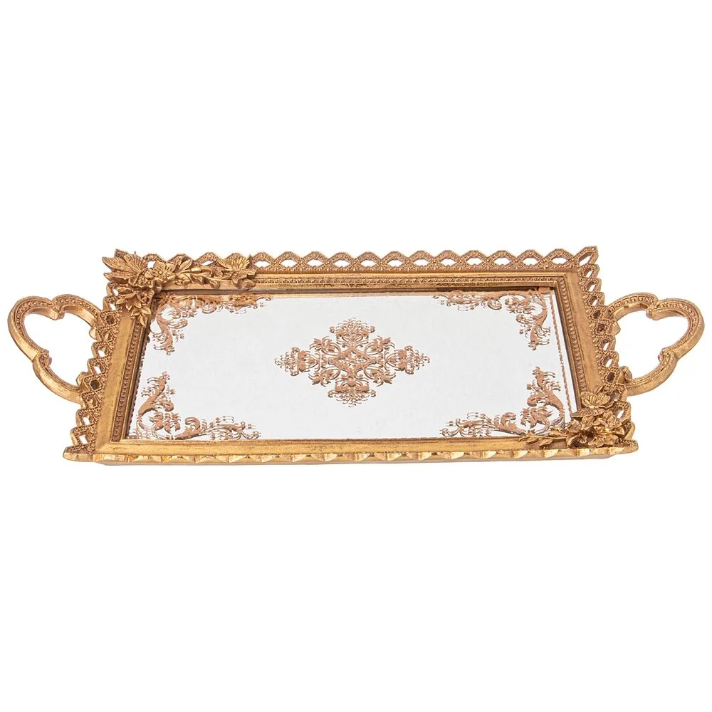 ПОДНОС ДЕКОРАТИВНЫЙ КОЛЛЕКЦИЯ "РОКОКО", 45,5*25,4*5,3CM