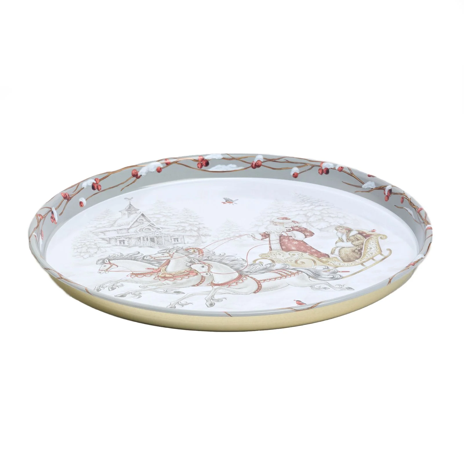 ПОДНОС СЕРВИРОВОЧНЫЙ AGNESS "CHRISTMAS COLLECTION" 33*2,1 СМ
