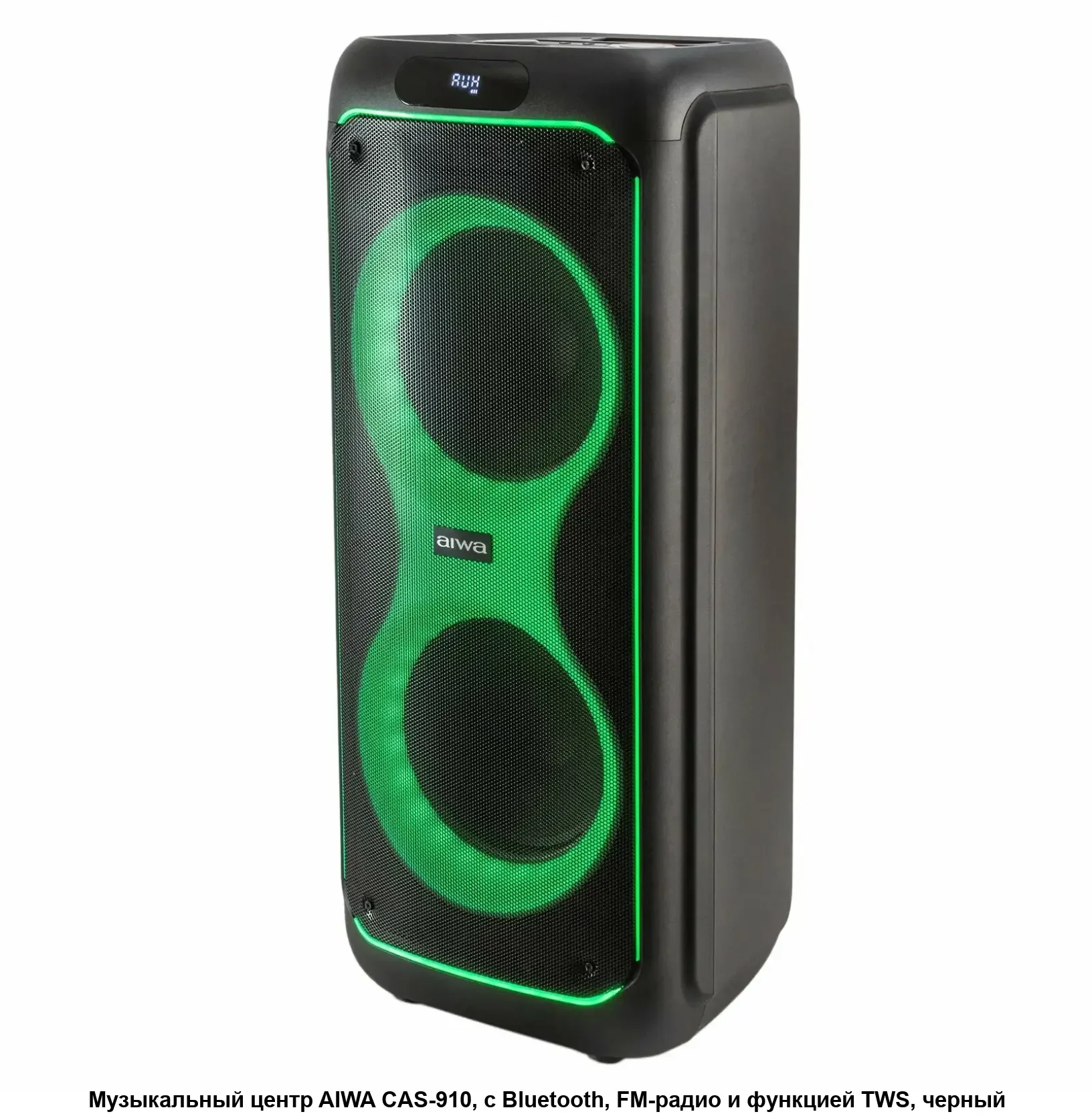Портативная аудиосистема AIWA CAS-910, 800Вт, (RMS)-80Вт. акб 12В/7500мАч Bluetooth V5.3