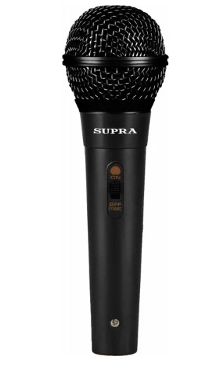 Проводной микрофон SUPRA (чувств 73 дБ, 80-15000 Гц, jack 6.3 mm)