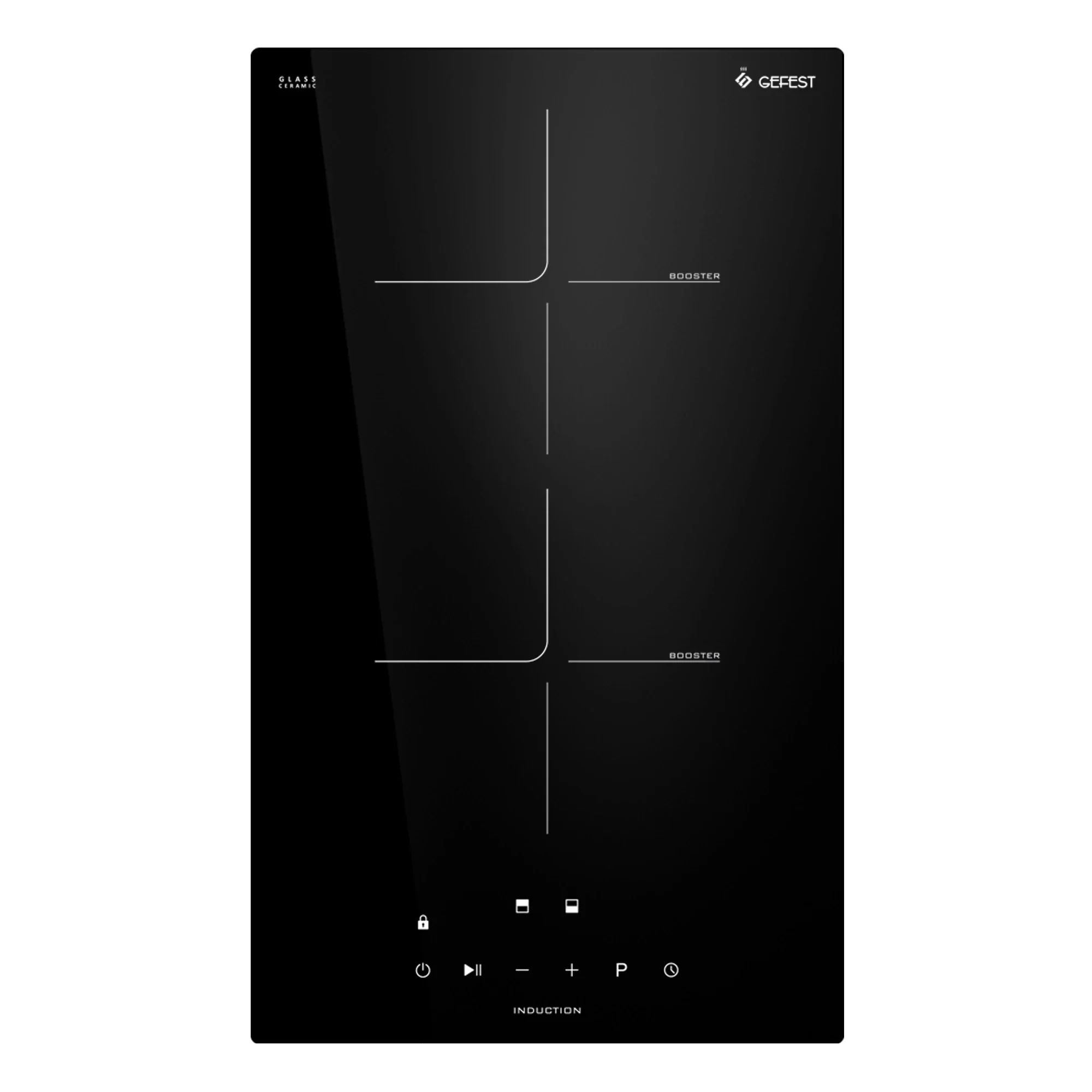 Индукционная варочная панель Kuppersberg ICI 306, High-Tech, индукция, 30 см, 2 зоны нагрева, 9 уровней мощности, inverter, таймер, пауза, Booster, сл