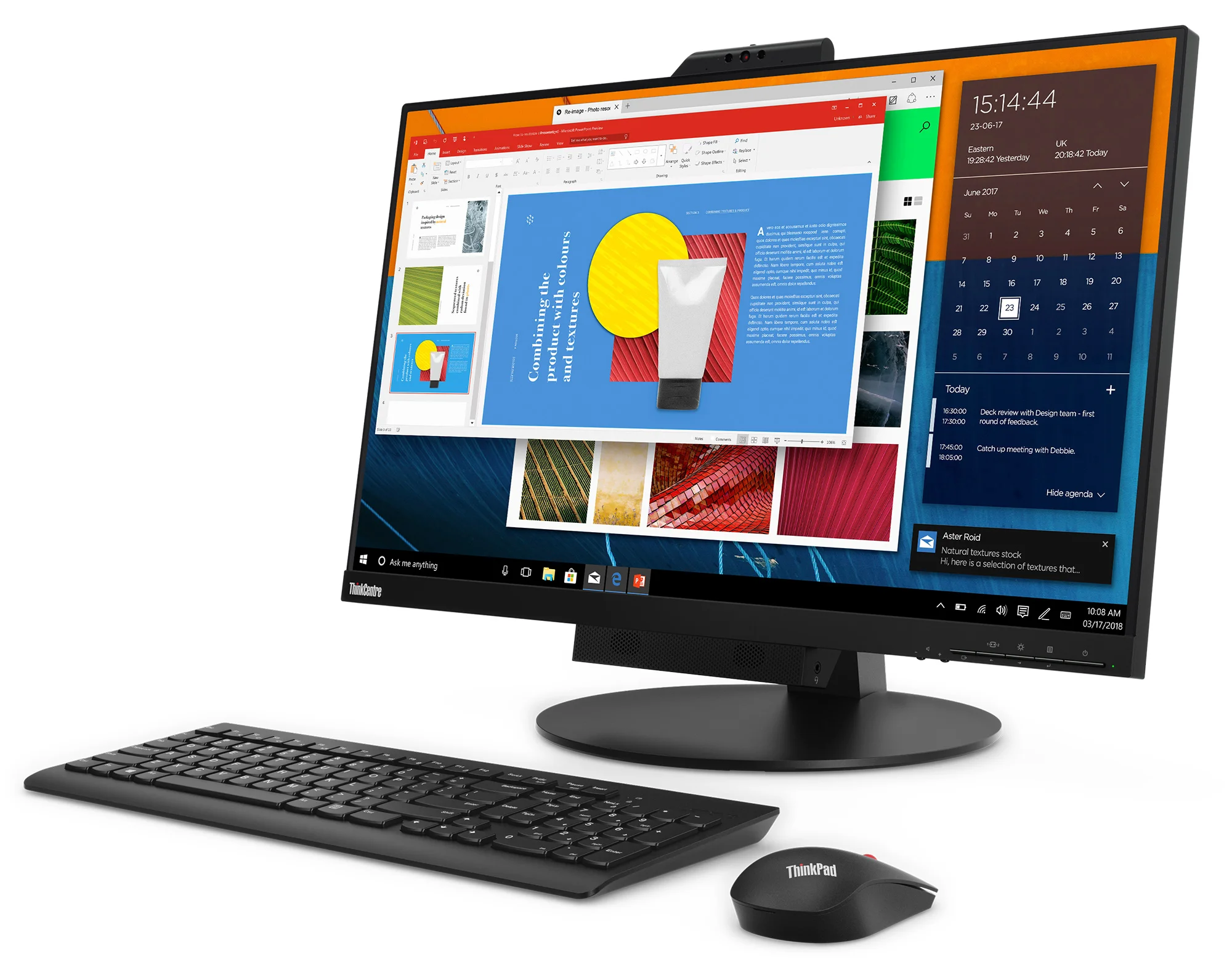 Монитор Lenovo 27" TIO 27, 16:9, IPS, QHD, 4ms, 350cd, 60Hz, HDMI, DP, USB, SPK, CAM, HAS