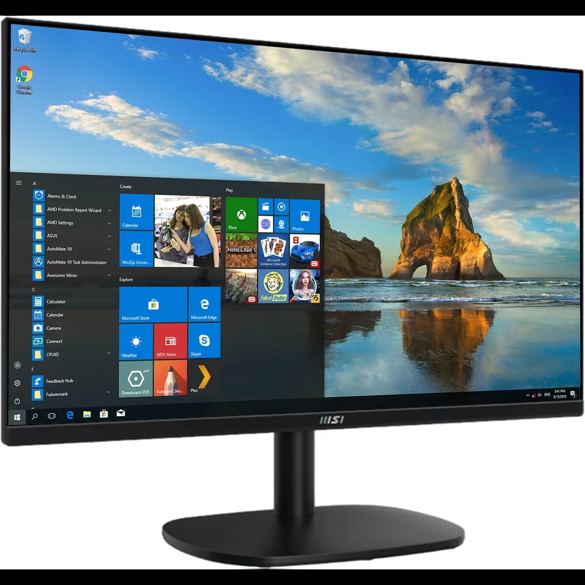 Монитор MSI 23,8" PRO MP245V, 16:9, VA, FHD, 4ms, 300cd, 100Hz, VGA, HDMI