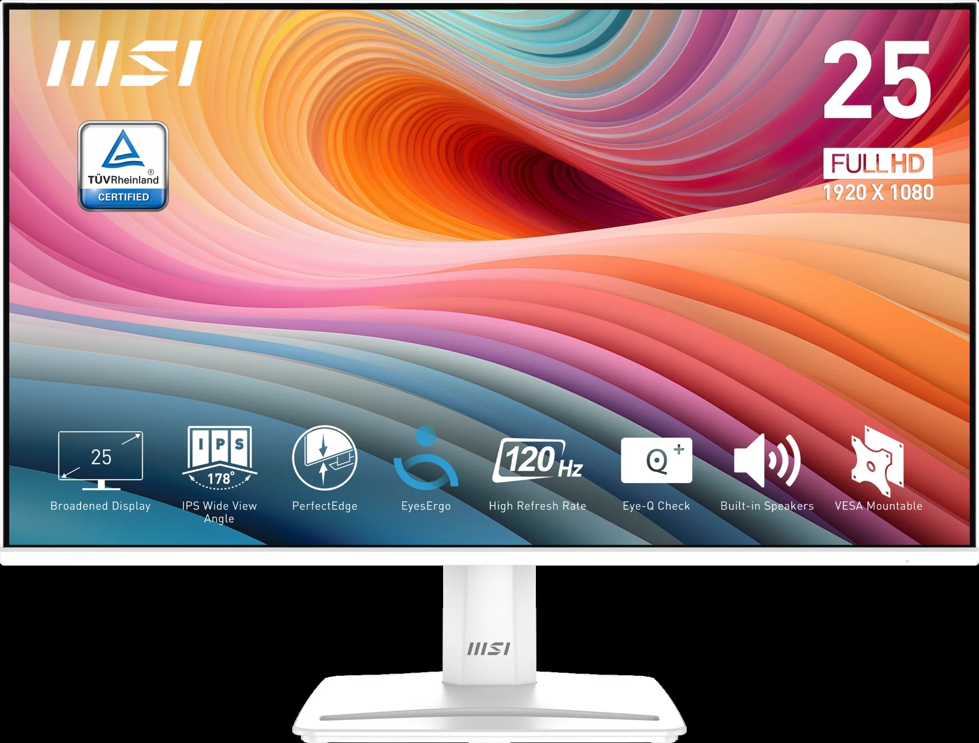 Монитор MSI 27" PRO MP275 E2, 16:9, IPS, FHD, 1/4ms, 300cd, 120Hz, VGA, HDMI, DP, SPK