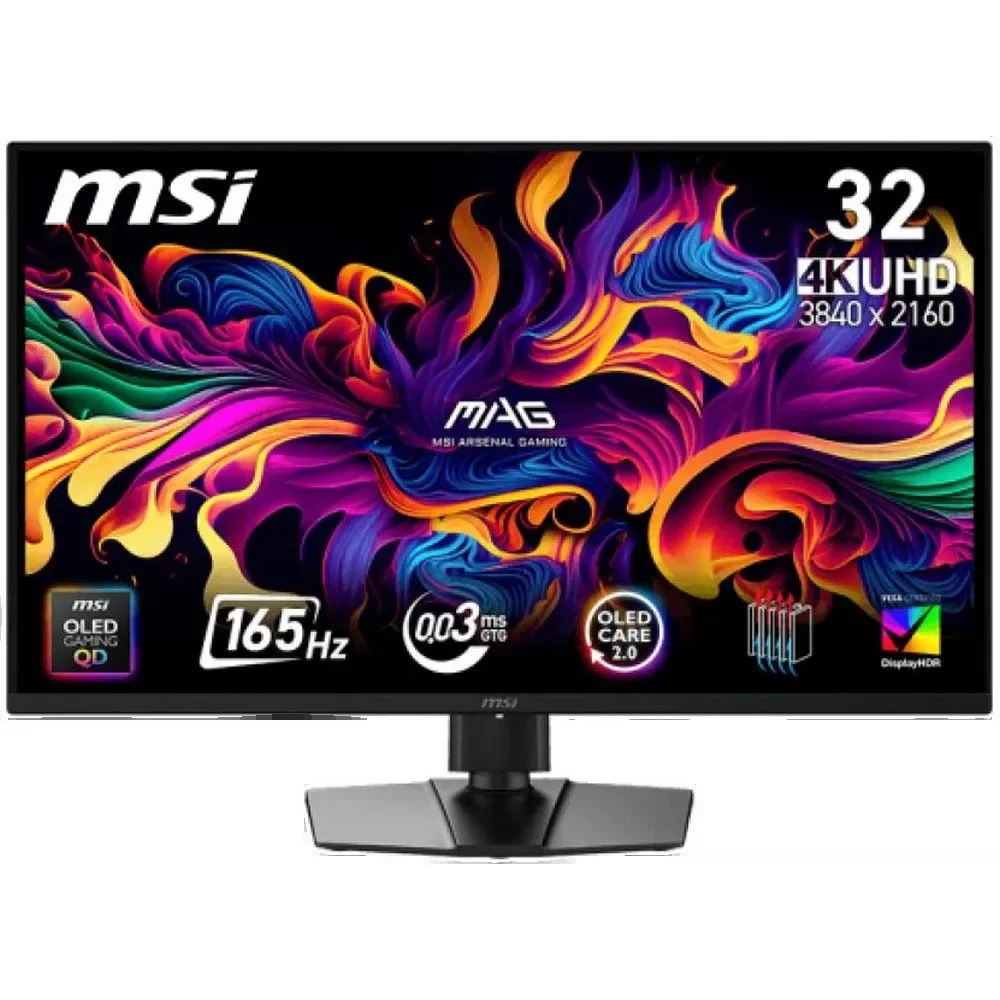 Монитор MSI 31,5" MAG 322UP QD-OLED E16, 16:9, QD-OLED, UHD, 0,03ms, 250cd, 165Hz, HDMI, DP, USB-C, HAS