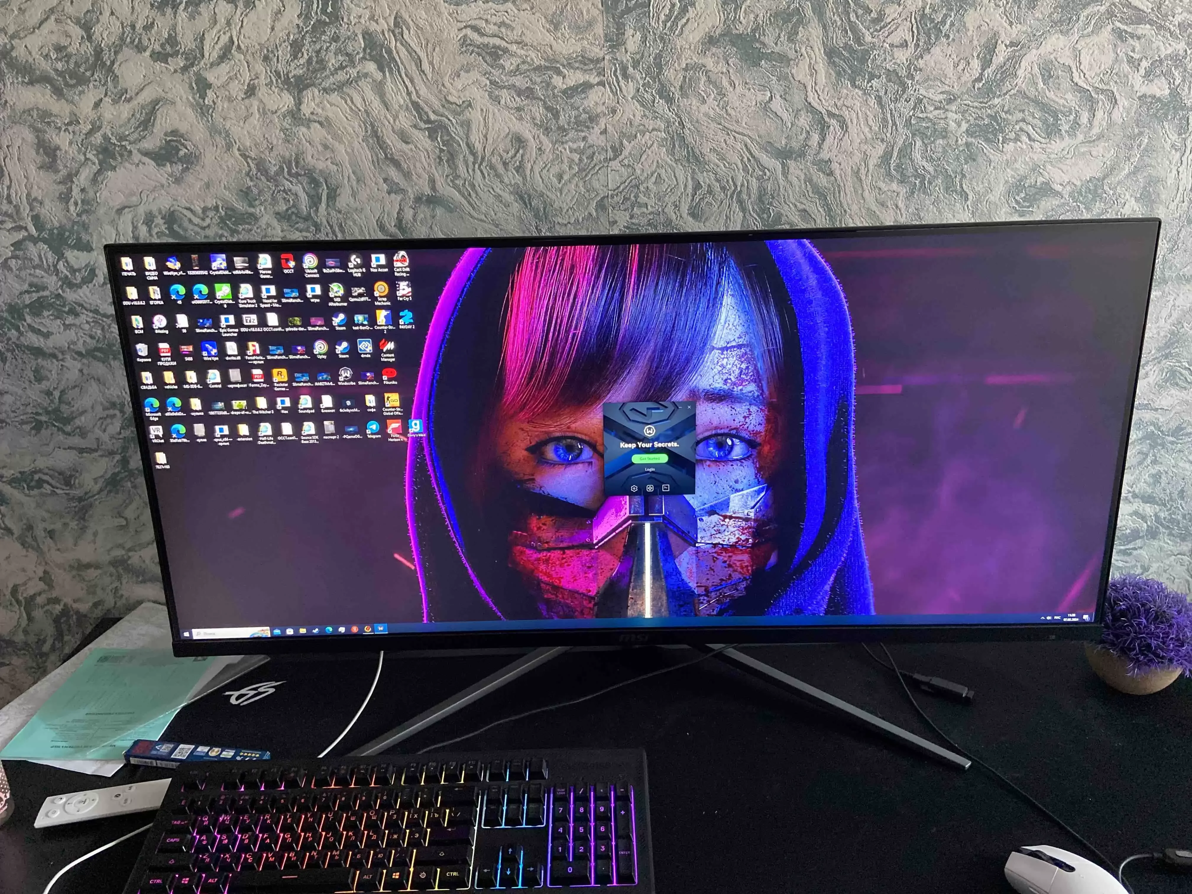 Монитор MSI 40'' MAG401QR, 21:9, IPS, UWQHD, 4ms, 400cd, 155Hz, HDMI, DP, USB, USB-C, HAS