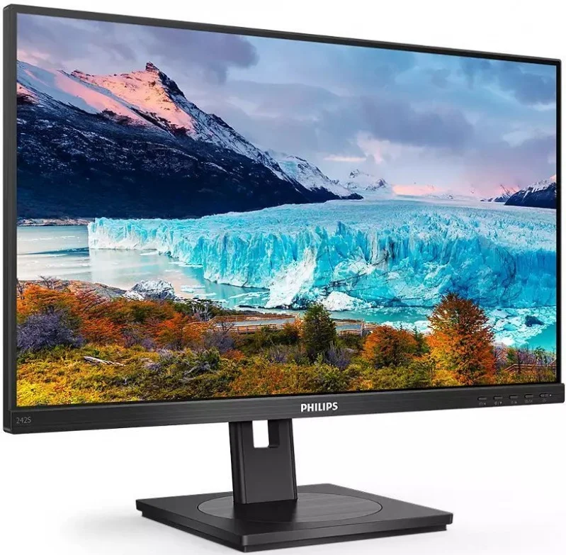 Монитор Philips 23,8" 242S1AE/01, 16:9, IPS, FHD, 4ms, 300cd, 75Hz, VGA, DVI, HDMI, DP, SPK, HAS