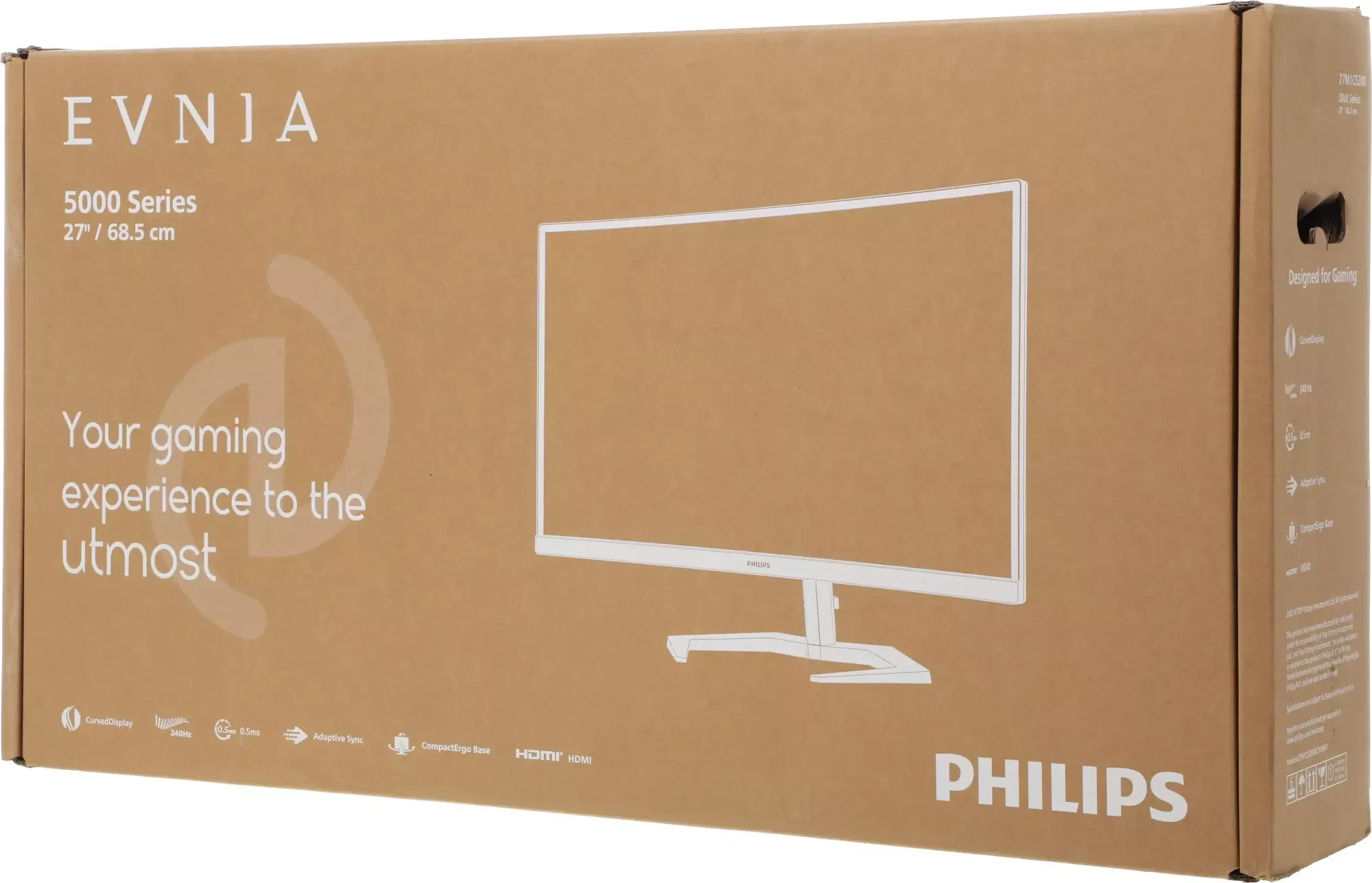 Монитор Philips 27" 27M2C5200W/01 1500R, 16:9, VA, FHD, 5ms, 300cd, 280Hz, HDMI, DP, HAS