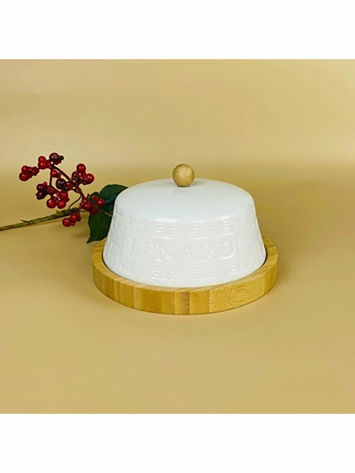 140-139 Масленка 17см BAMBOO в под.уп.(х18)Фарфор
