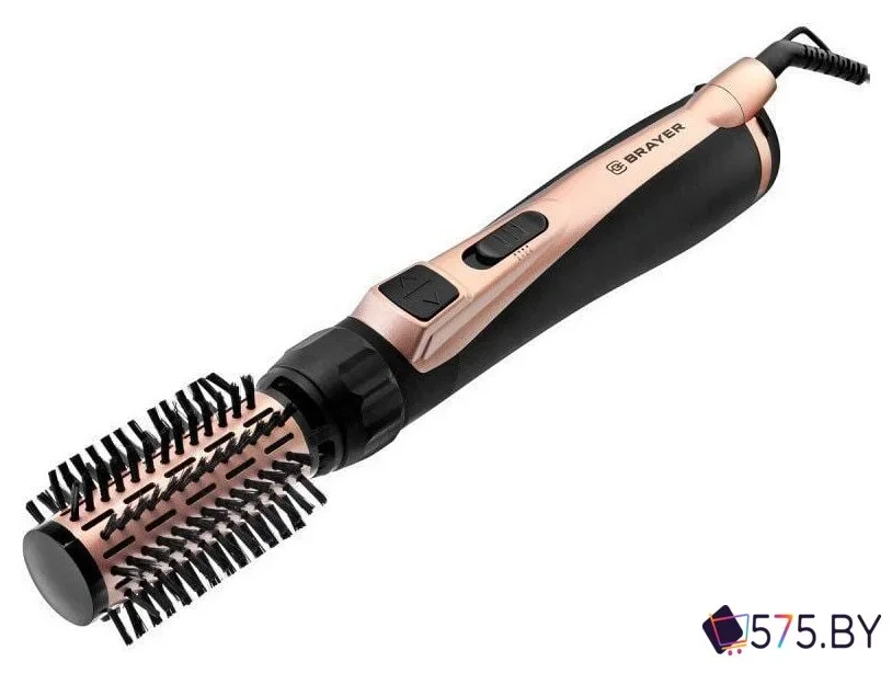 Фен-щетка BRAYER BR3100 (1000 Вт, 3 насадки: 35, 40, 50 мм, 2 скорости, шнур 1,8 м)