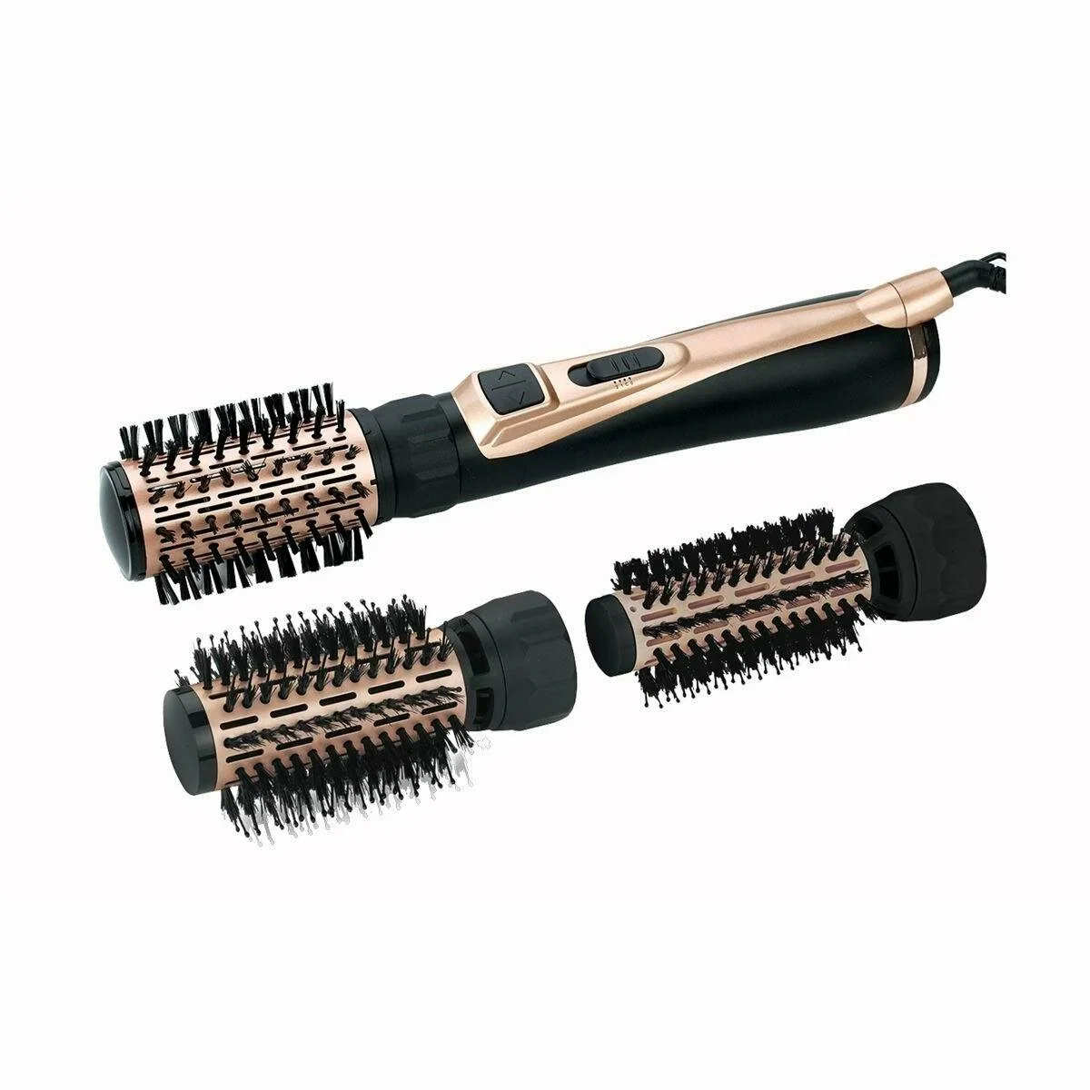 Фен-щетка BRAYER BR3100 (1000 Вт, 3 насадки: 35, 40, 50 мм, 2 скорости, шнур 1,8 м)