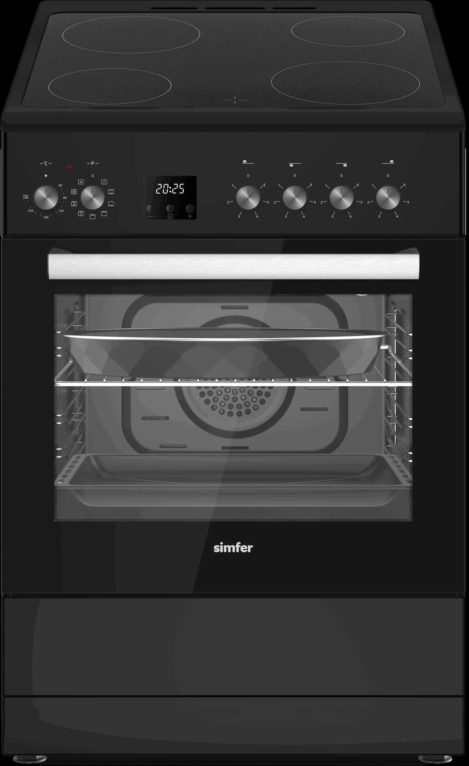 Электроплита Simfer F66VB09025 черная эмаль