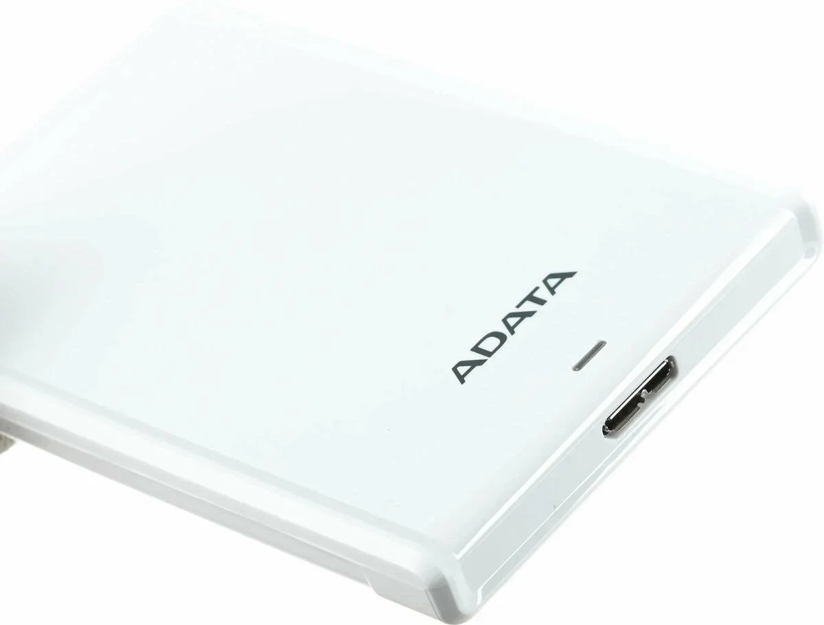Внешний жесткий диск 2TB A-DATA HV620S, 2,5" , USB 3.2, Slim, белый