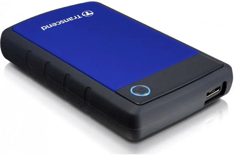 Внешний жесткий диск 2TB Transcend StoreJet 25H3B, 2.5", USB 3.1, резиновый противоударный, Синий