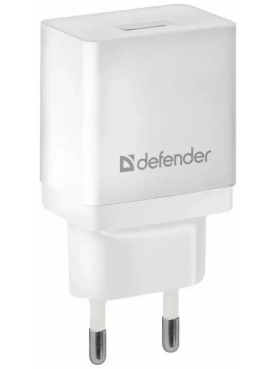 Defender Сетевой адаптер EPA-10 белый, 1хUSB, 5V/2.1А, пакет