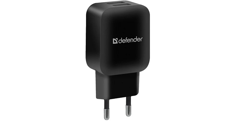 Defender Сетевой адаптер EPA-13 черный, 2xUSB, 5V/2.1А, пакет
