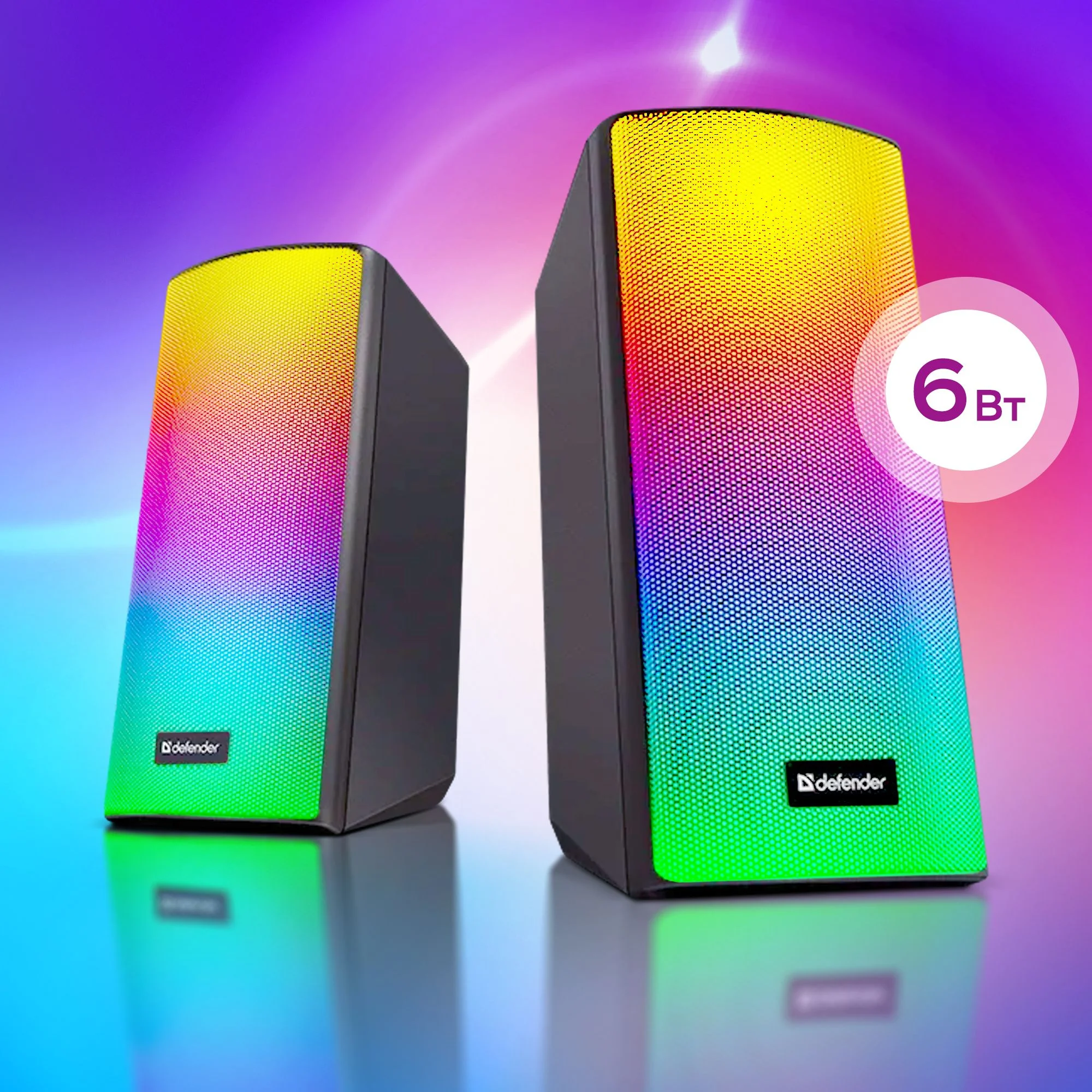 Defender Акустическая 2.0 система Spitfire 6Вт, BT/light, питание от USB