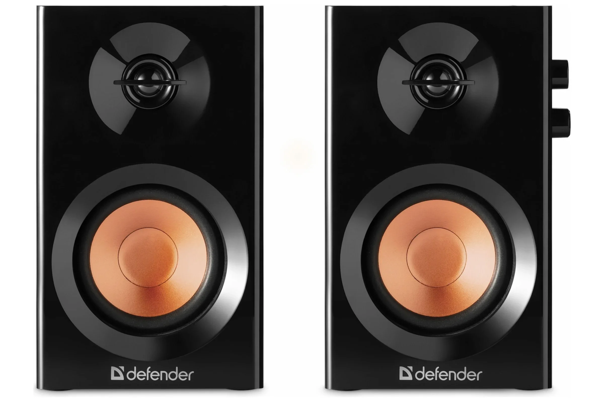 Defender Акустическая система 2.0 Aurora S12 / 3” широкополосные/ 2 х 6 Вт/ 3.5 mini-jack /громкость / дерево /черный.