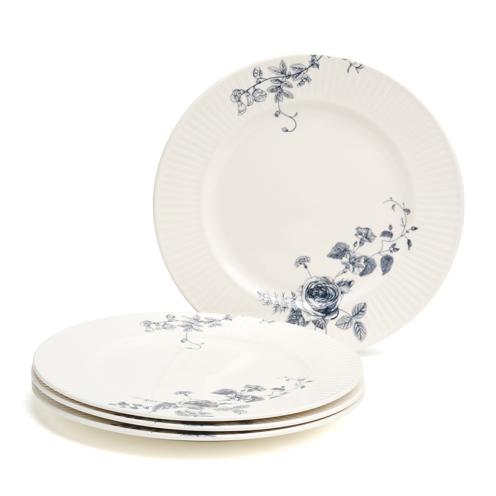 НАБОР ТАРЕЛОК ЗАКУСОЧНЫХ LEFARD "BLUE GARDEN" 4 ШТ. 20 СМ