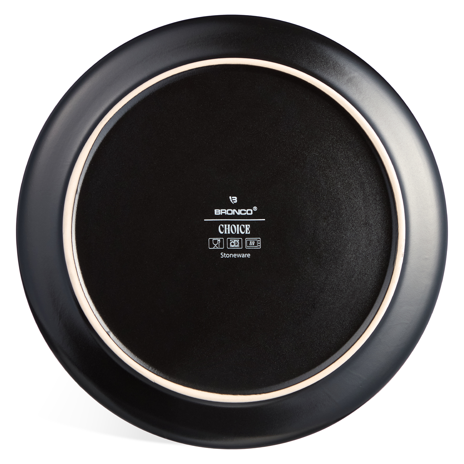 НАБОР ТАРЕЛОК ОБЕДЕННЫХ  BRONCO "CHOICE BLACK" 26,5 СМ 4ШТ