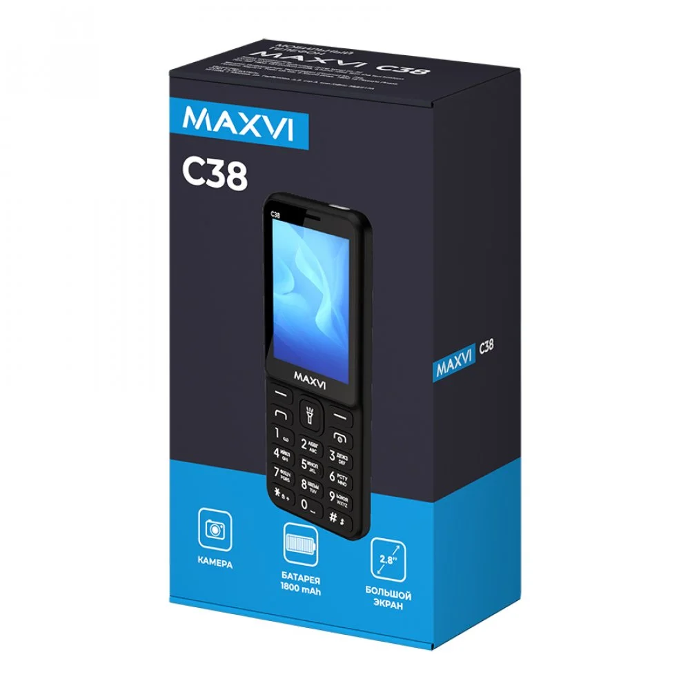 Мобильный телефон Maxvi C38 черный