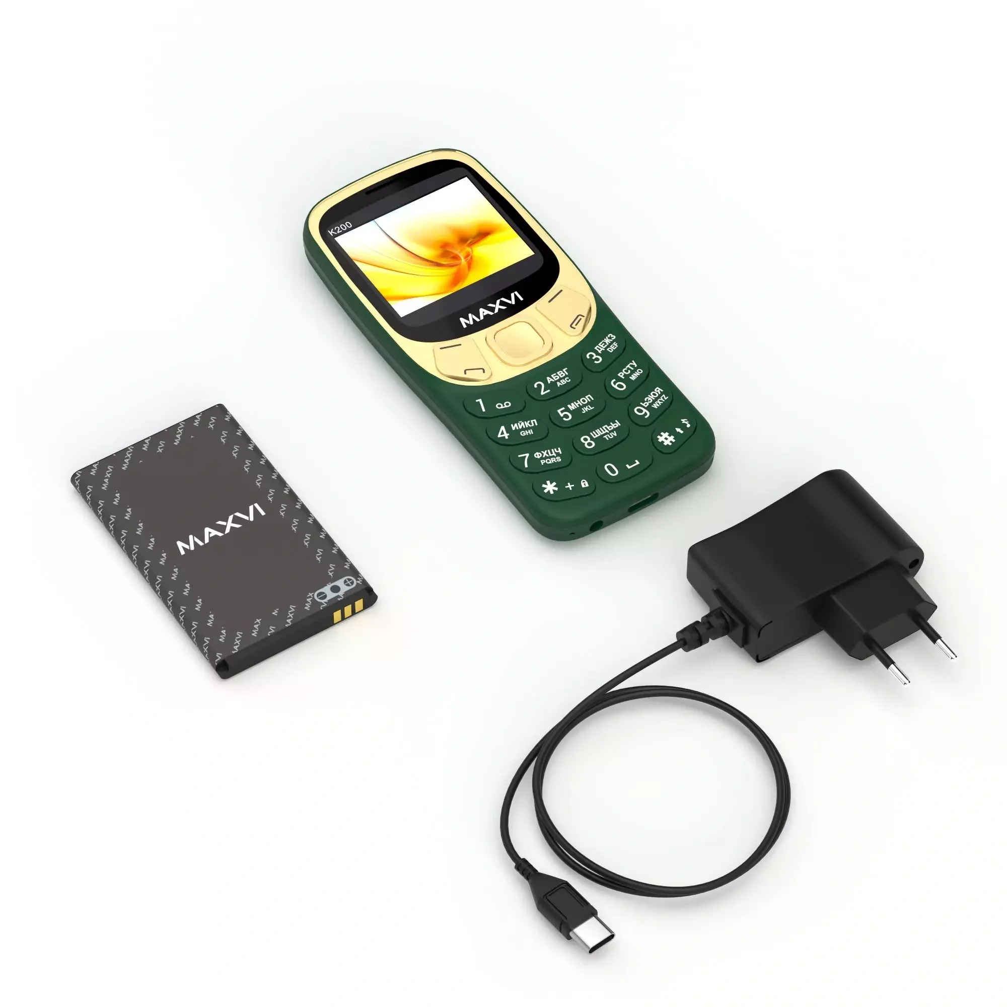 Мобильный телефон Maxvi K200 темно-зеленый